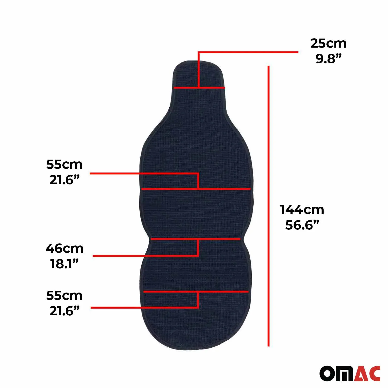 Buick Antiperspirant Front Seat Cover Pads Black Dark Blue 2 Pcs - Image 3