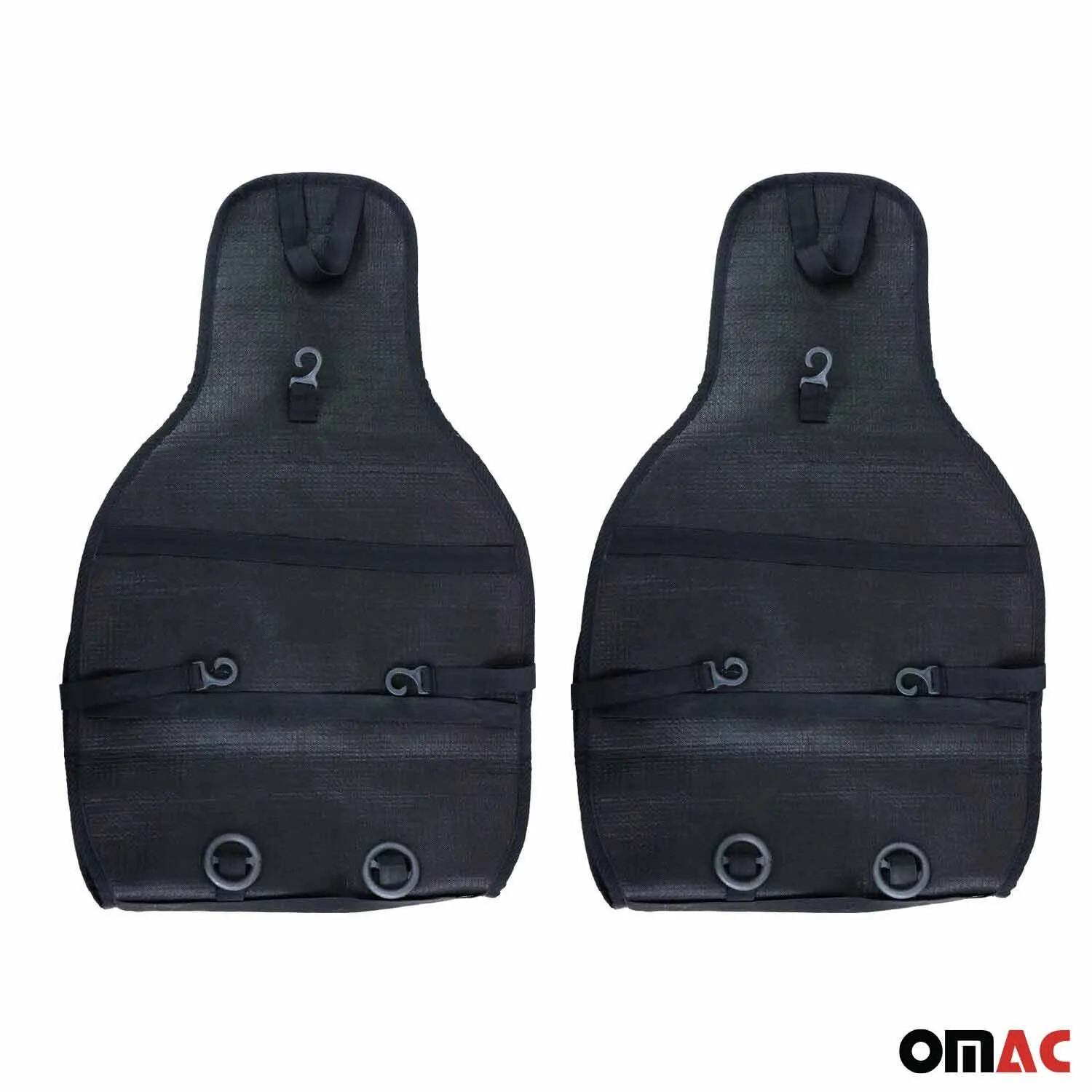 GMC Antiperspirant Front Seat Cover Pads Black Dark Blue 2 Pcs - Image 7