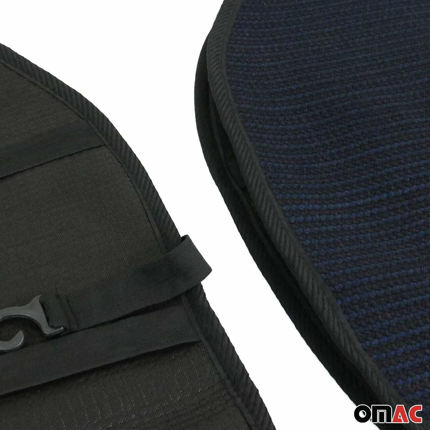 Hummer Antiperspirant Front Seat Cover Pads Black Dark Blue 2 Pcs - Image 9