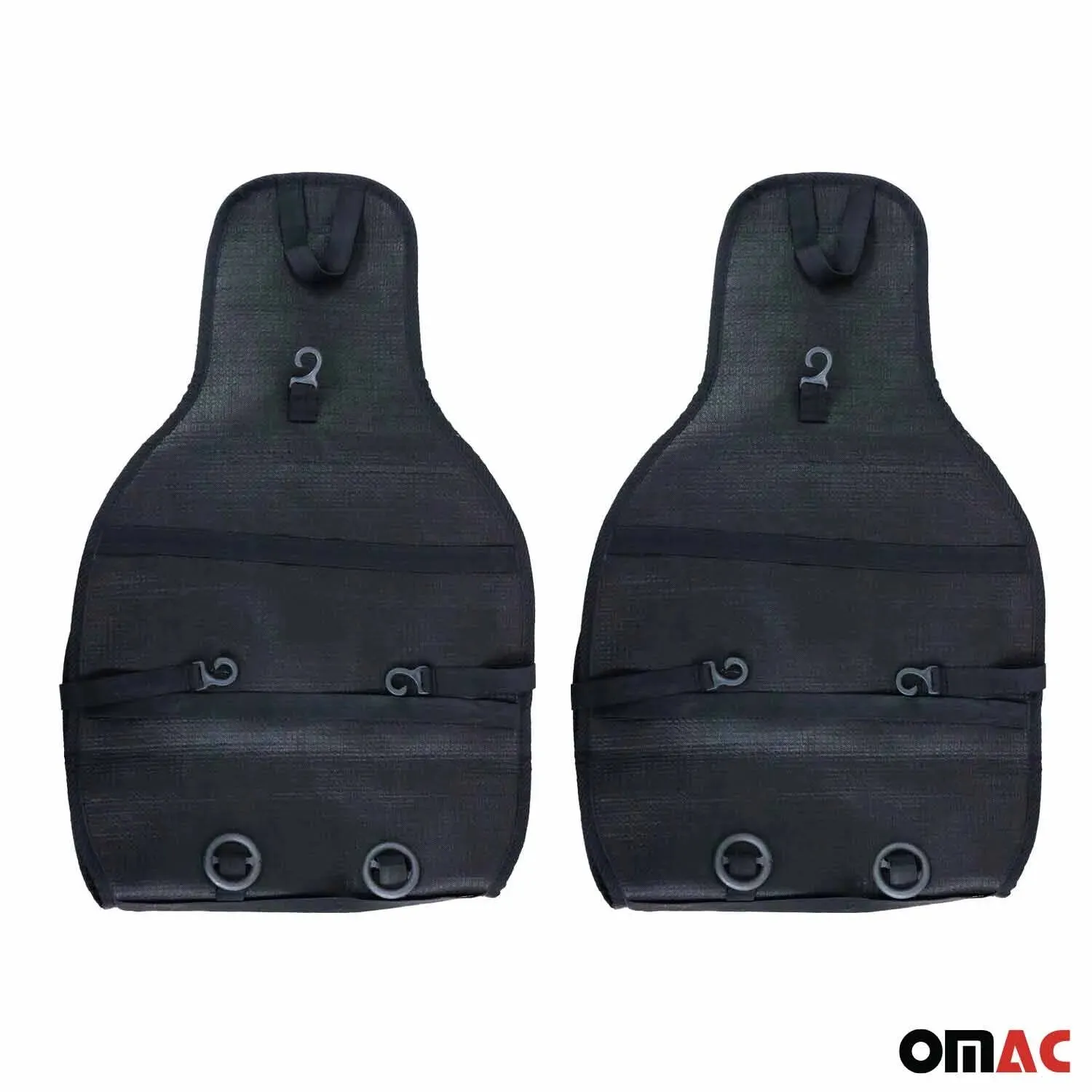 Hyundai Antiperspirant Front Seat Cover Pads Black Dark Blue 2 Pcs - Image 7