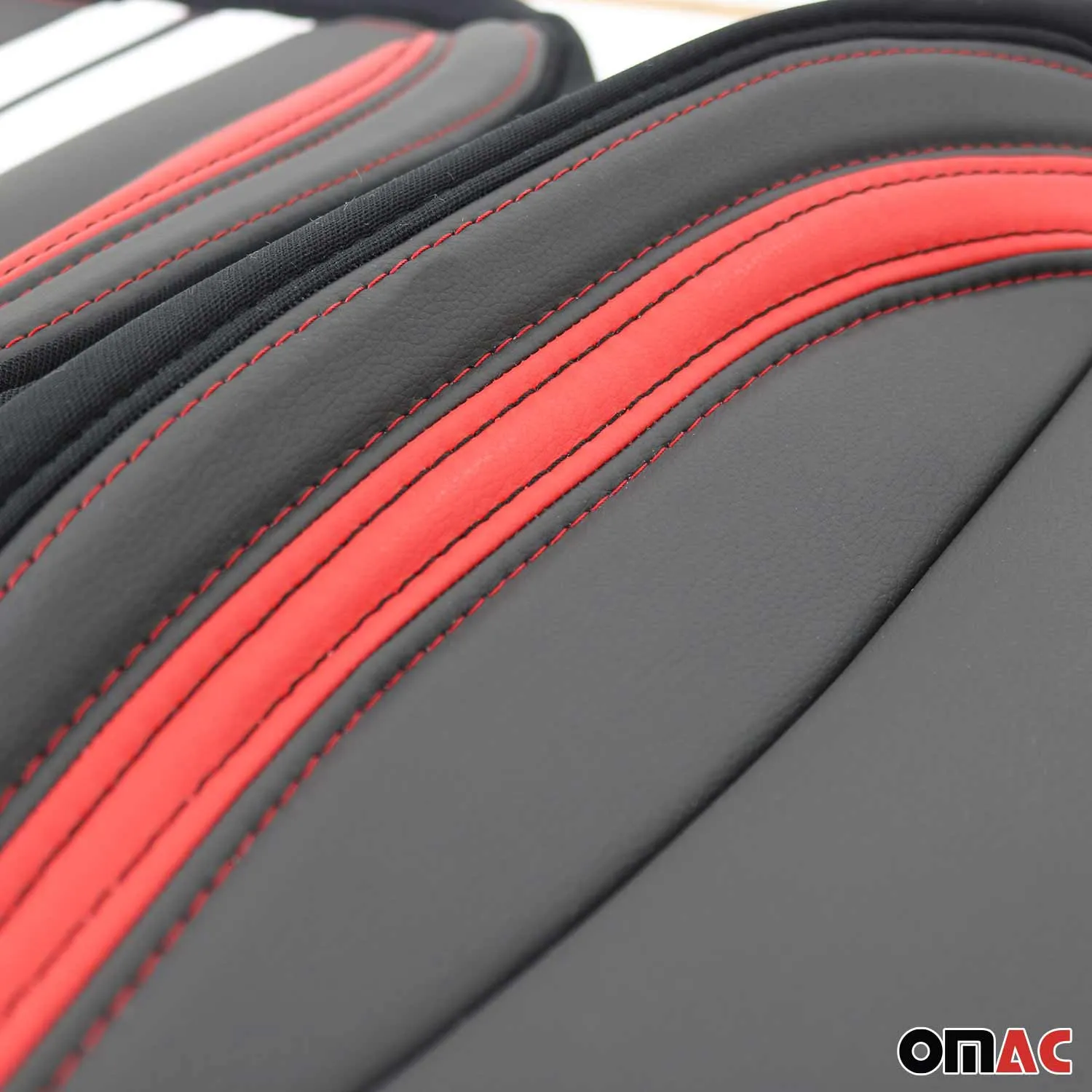 Honda Front Car Seat Covers Protector Black White Breathable Cotton - Image 9