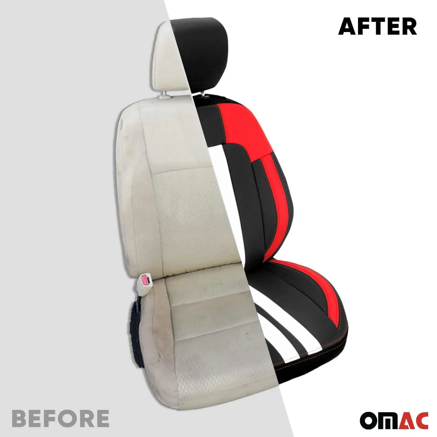 Tesla Front Car Seat Covers Protector Black White Breathable Cotton - Image 6
