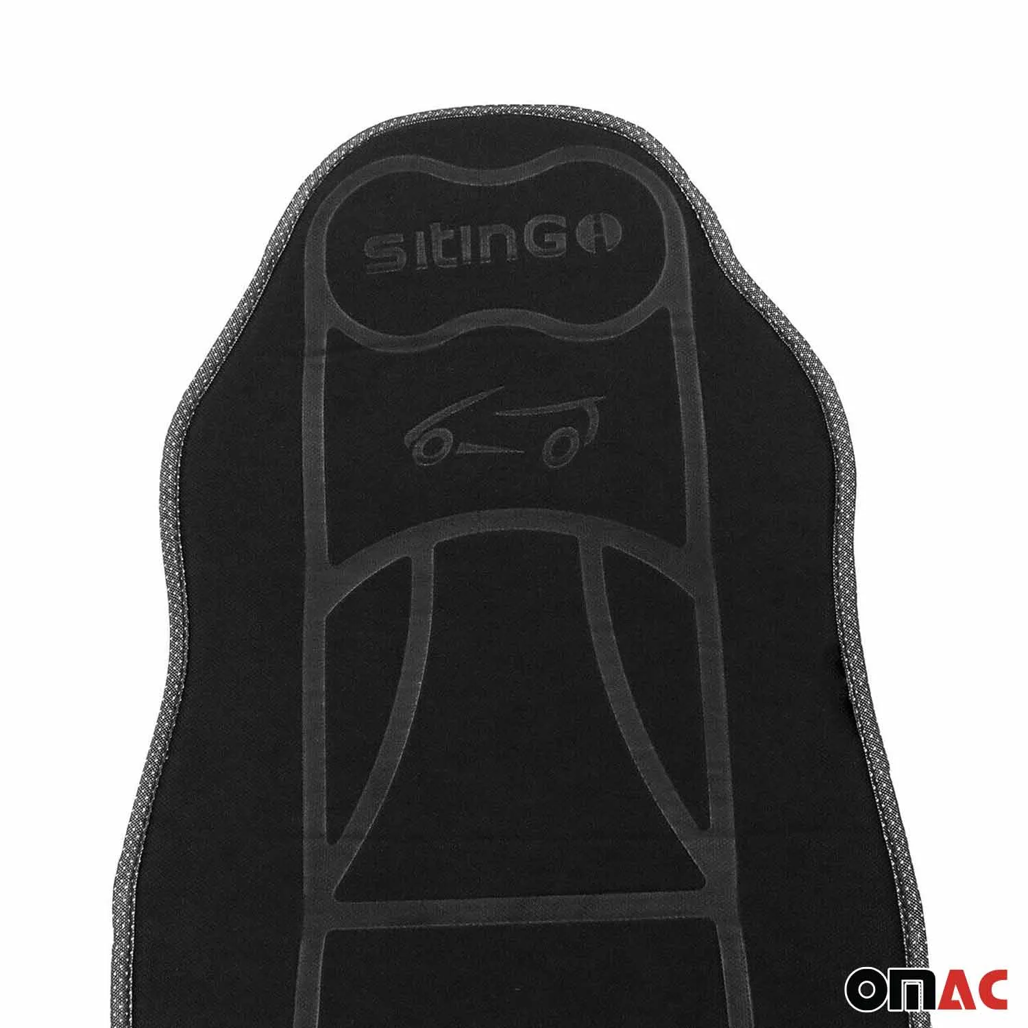 Genesis Car Seat Protector Cushion Cover Mat Pad Black Black 2 Pcs - Image 4
