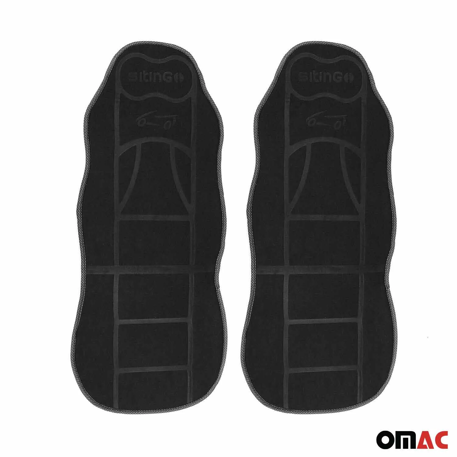 GMC Car Seat Protector Cushion Cover Mat Pad Black Black 2 Pcs - Image 3