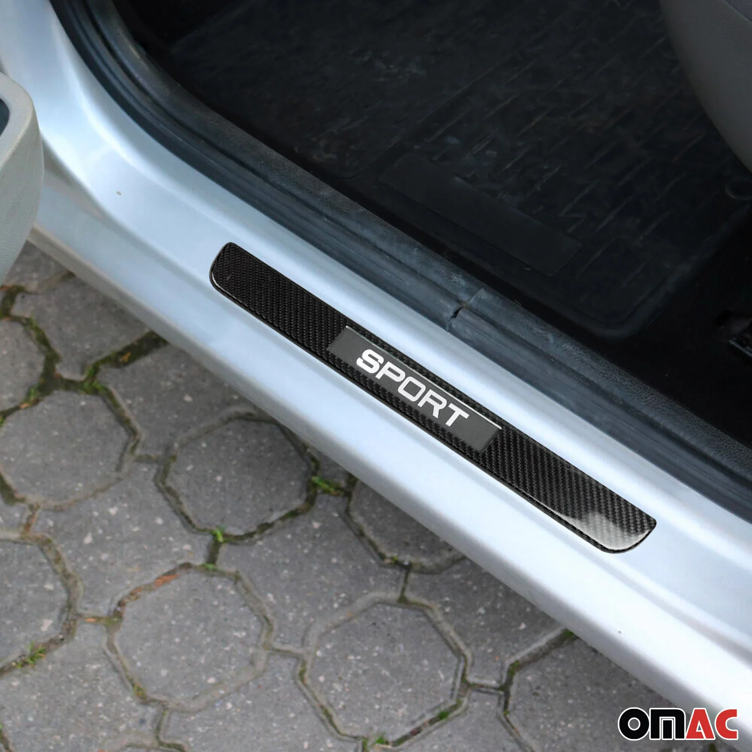 2012-2020 Chevrolet Sonic Door Sill Scuff Plate Illuminated Carbon Fiber Black 2Pcs - Image 2