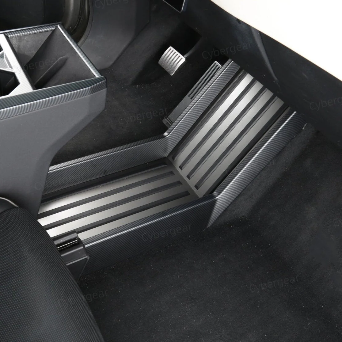 [Carbon Fiber Pattern ABS] Lower Console Protection Trim Cover For Cybertruck - Image 3