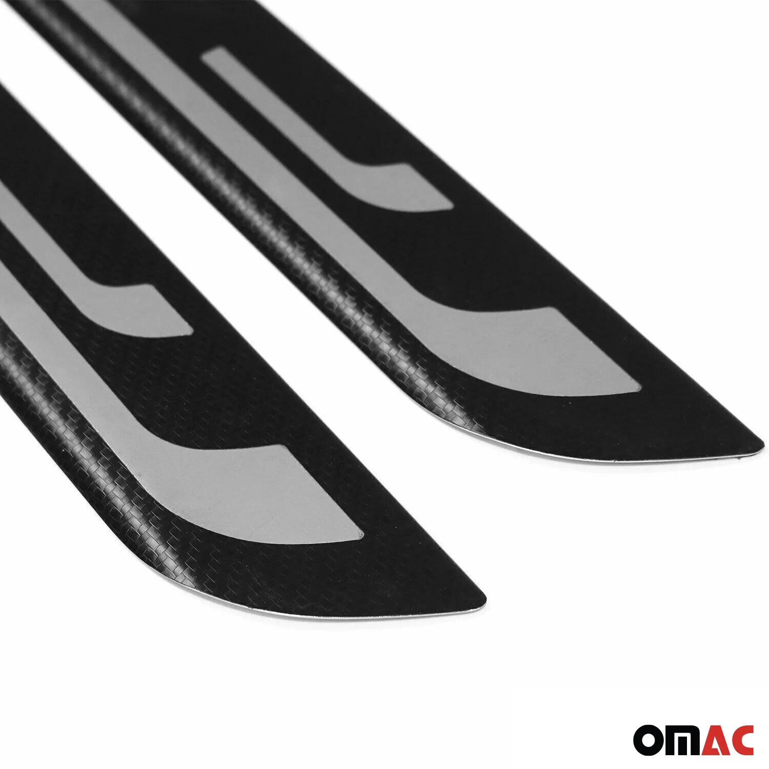 2017-2019 Ford Escape Door Sill Scuff Plate Illuminated Stainless Steel Carbon Foiled - Image 7