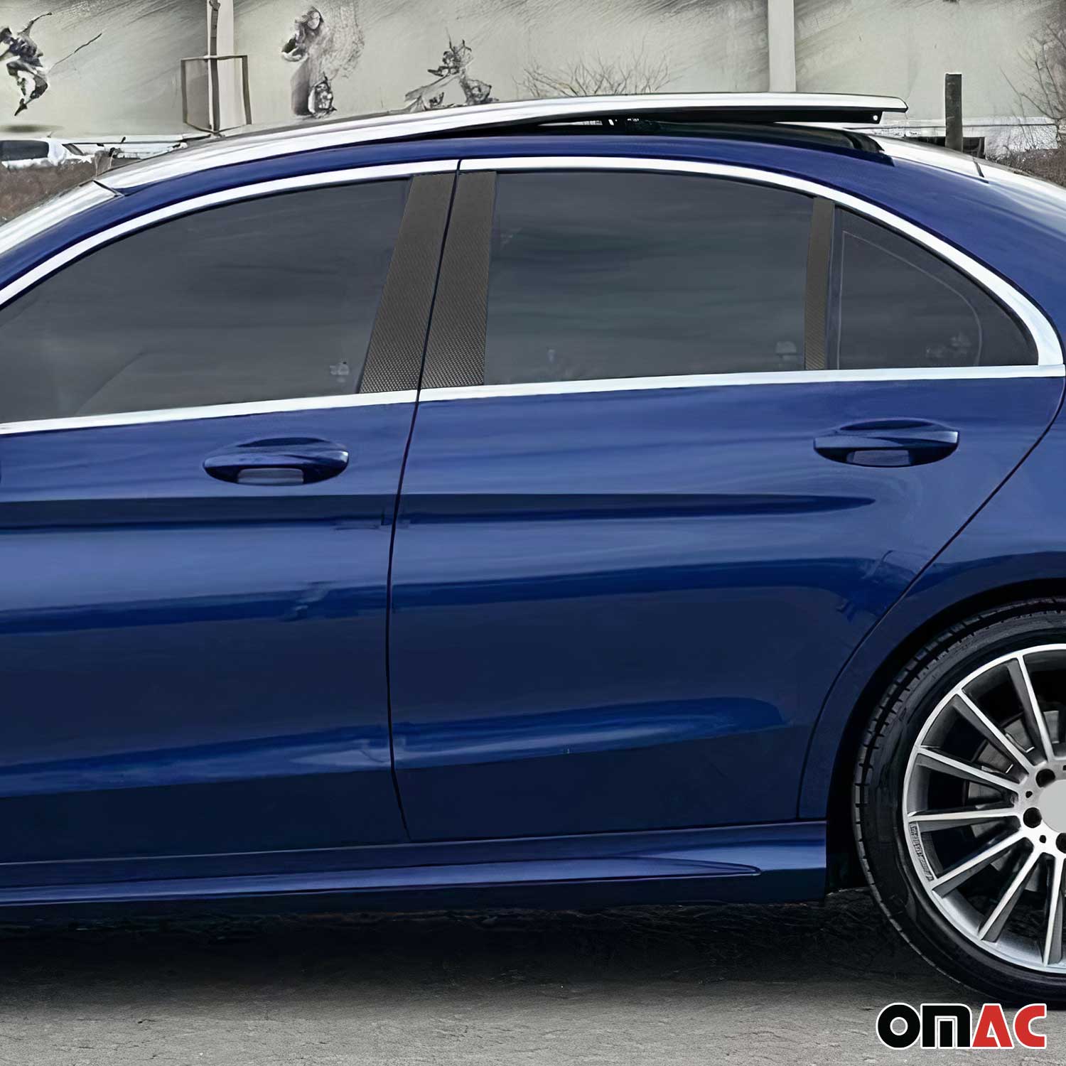 2015-2021 Mercedes C Class W205 Sedan Window B Pillar Posts Trim Stainless Steel 6x - Image 2