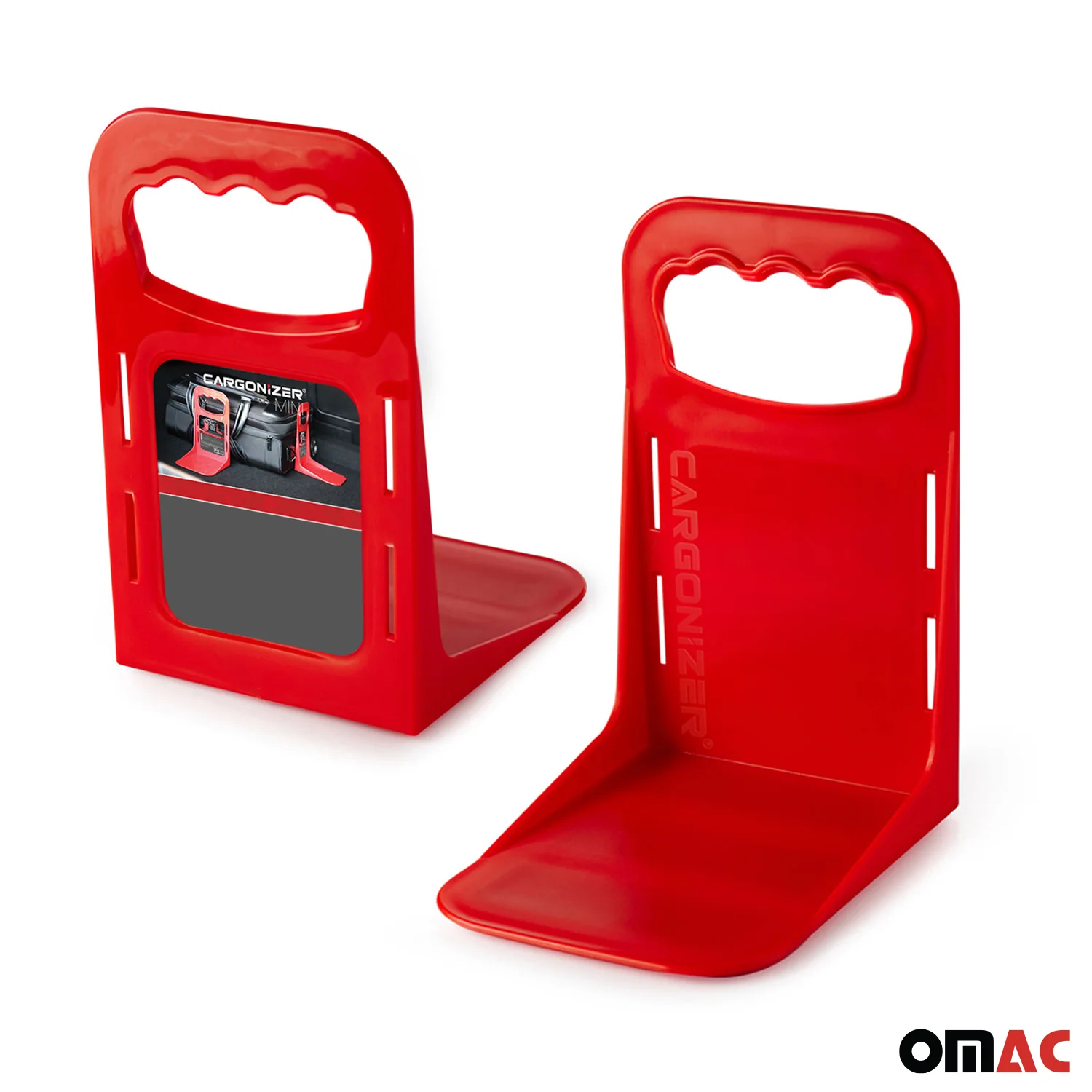 Red Trunk Organizer Grocery Holder Cargo Blocks Stopper Stand Divider Small 1 Pc - Image 6