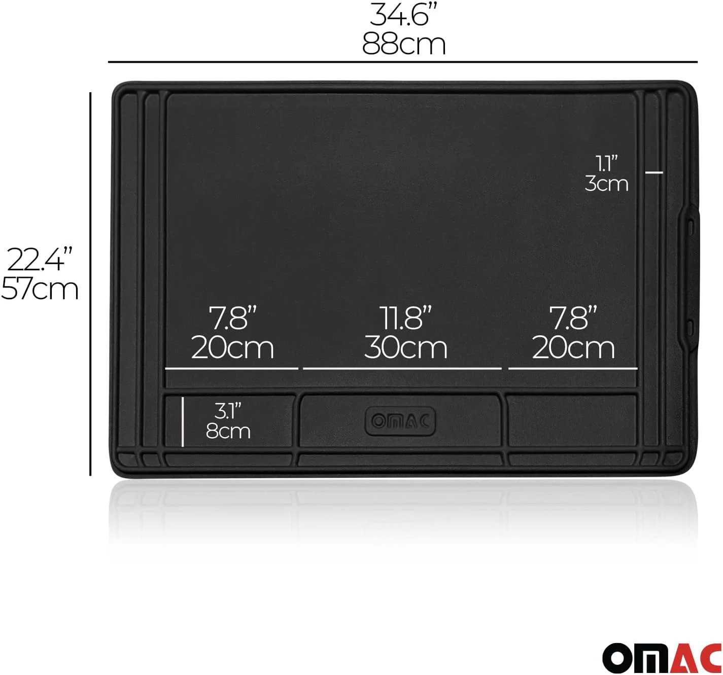 OMAC Pet Feeding Mat Waterproof Anti-Slip Dogs and Cats Food Placement Mat - Image 3
