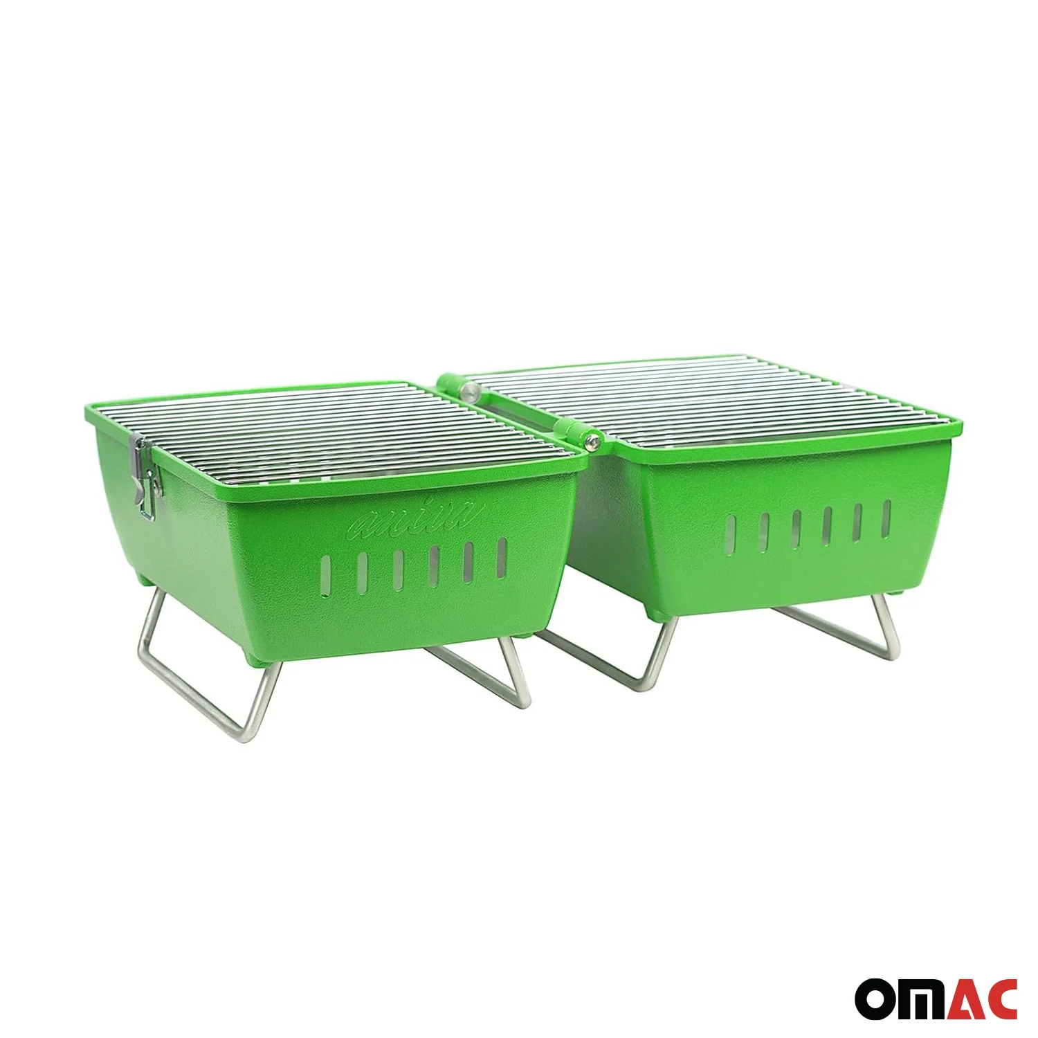 Charcoal Grill Portable Grill Garden Outdoor Green Picnic Grill 13 Pcs BBQ - Image 5