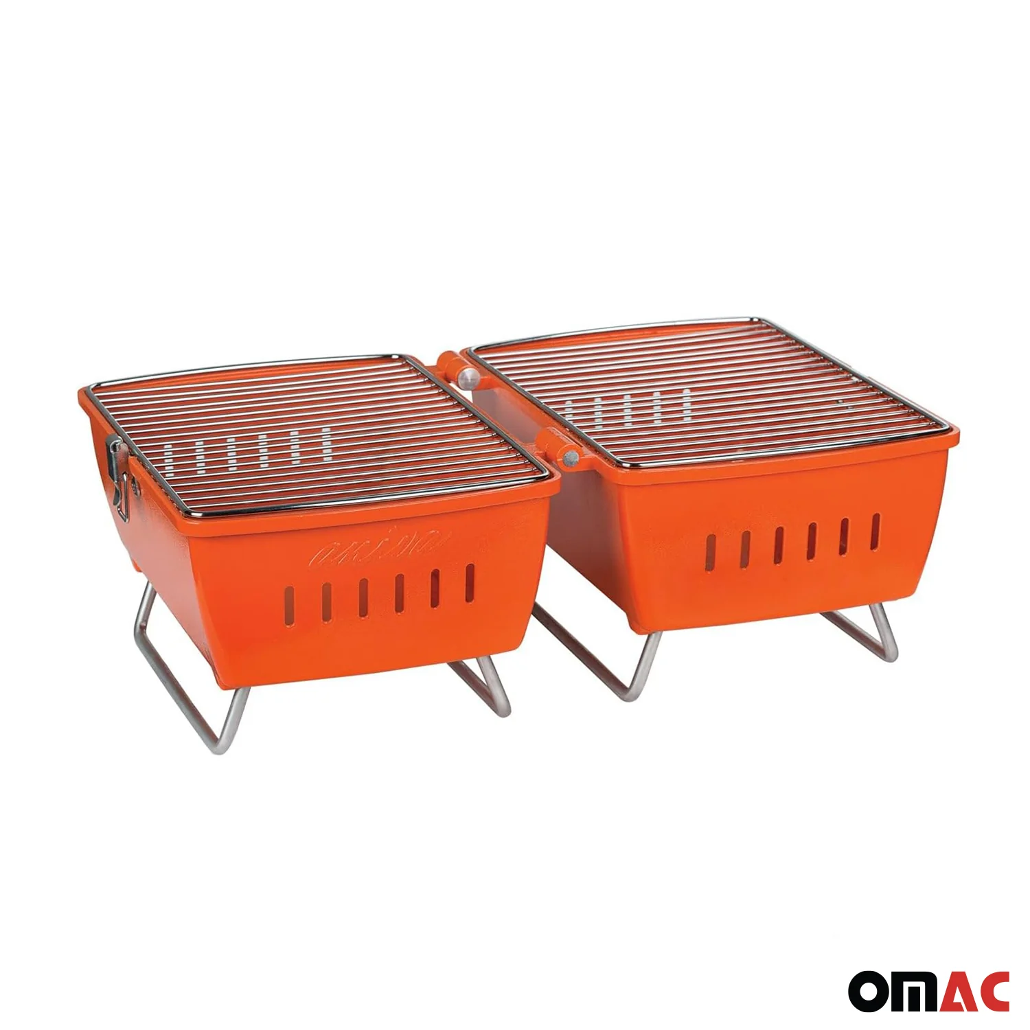 Charcoal Grill Portable Grill Garden Outdoor Orange Picnic Grill 13 Pcs BBQ - Image 6