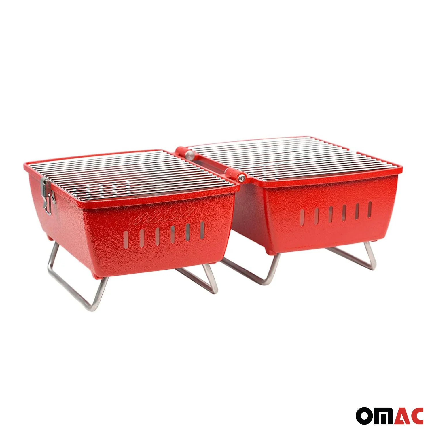 Charcoal Grill Portable Grill Garden Outdoor Red Picnic Grill 13 Pcs BBQ - Image 6