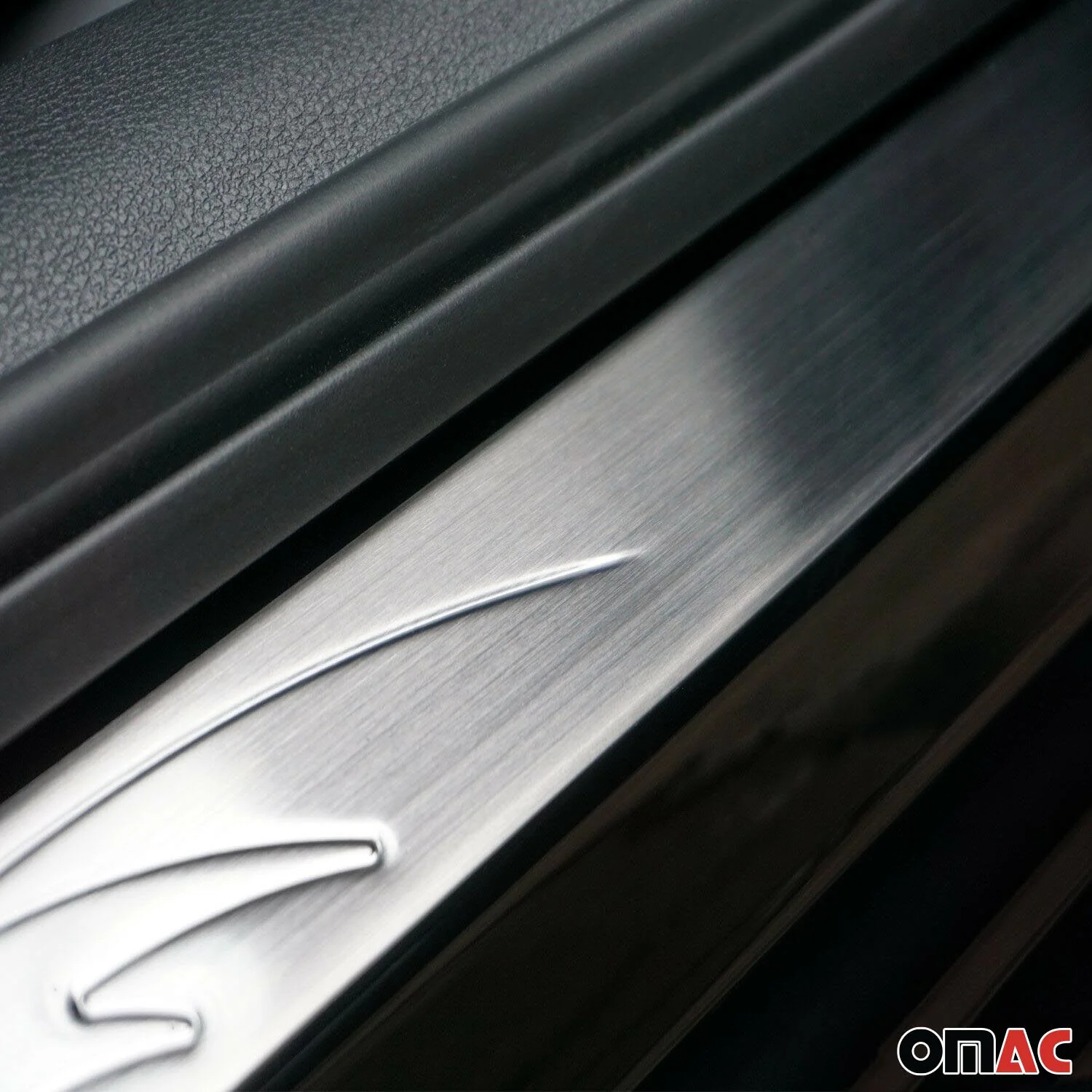 Cadillac Door Sill Scuff Plate Scratch Protector Stainless Steel Silver Wave 4 Pcs - Image 7