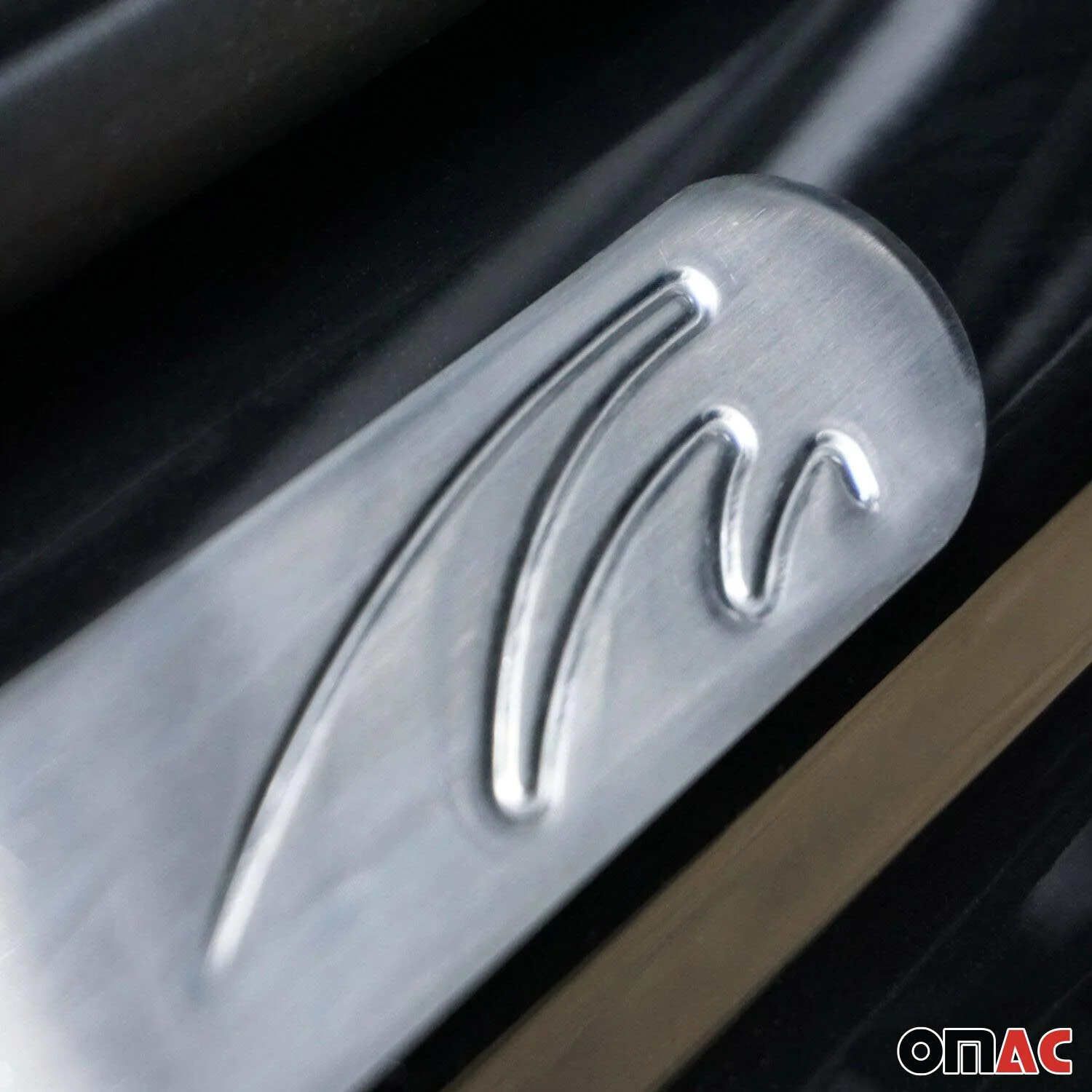 Cadillac Door Sill Scuff Plate Scratch Protector Stainless Steel Silver Wave 4 Pcs - Image 8
