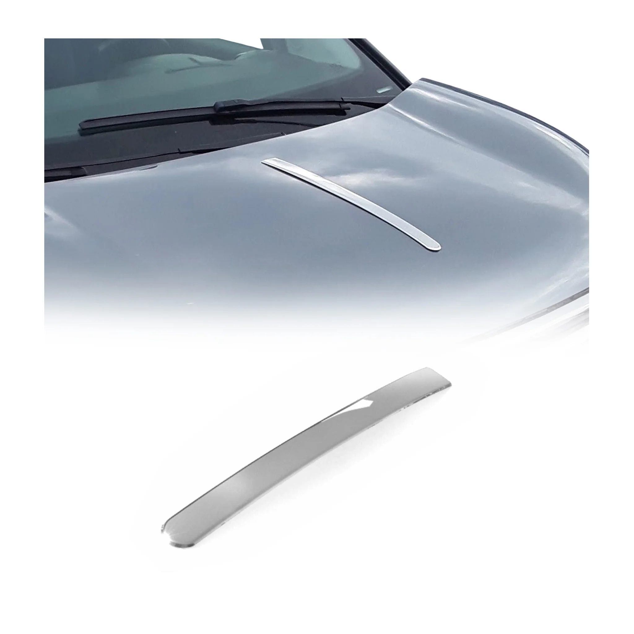2009-2011 Dodge Journey Front Hood Bonnet Strip Styling Trim Stainless Steel Silver