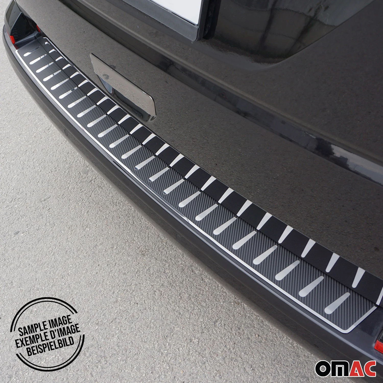 2015-2019 Subaru Outback Rear Bumper Sill Cover Guard Stainless Steel Carbon Foiled - Image 5