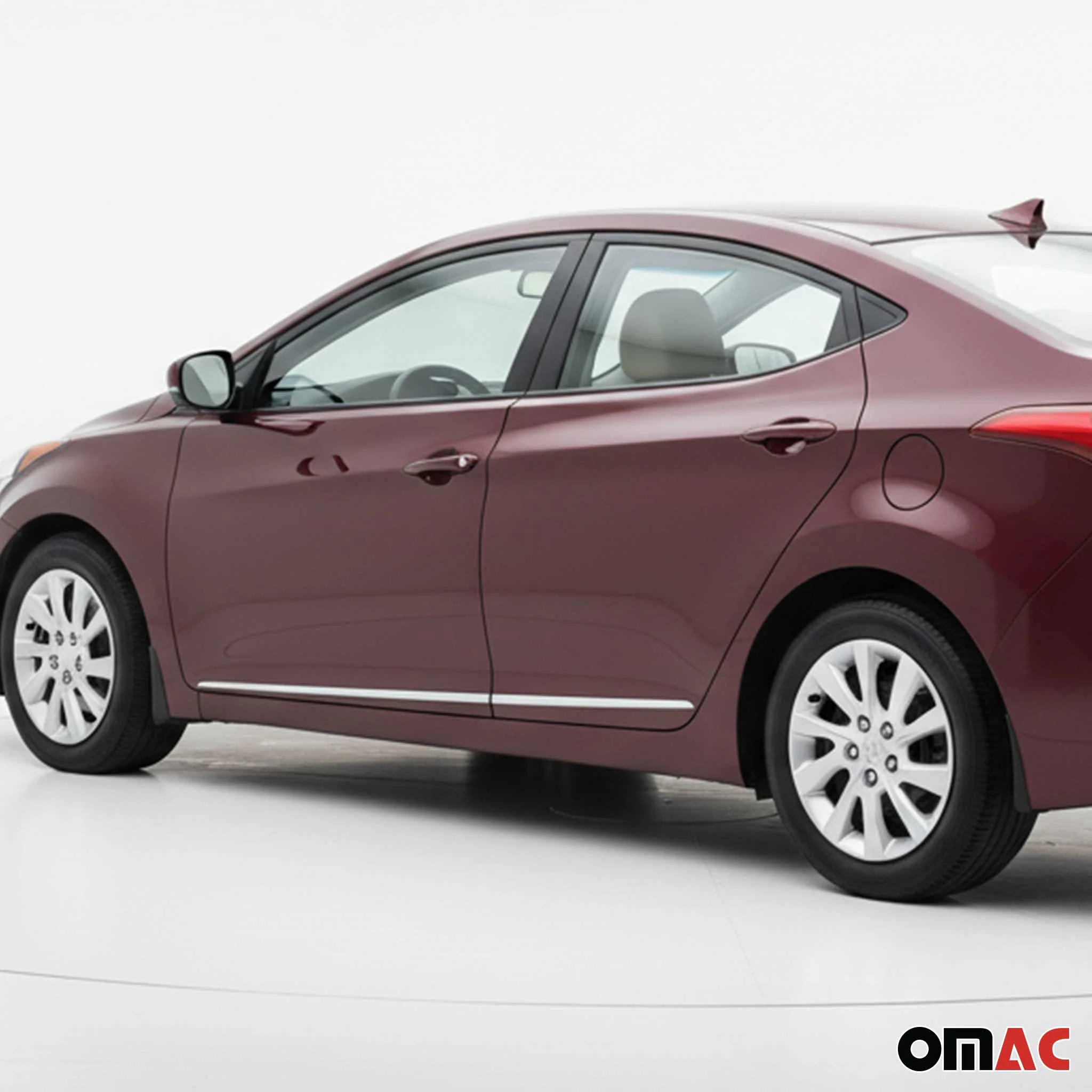2013-2017 Hyundai Elantra GT Side Door Molding Trim Skirt Garnish Stainless Steel 4x - Image 2