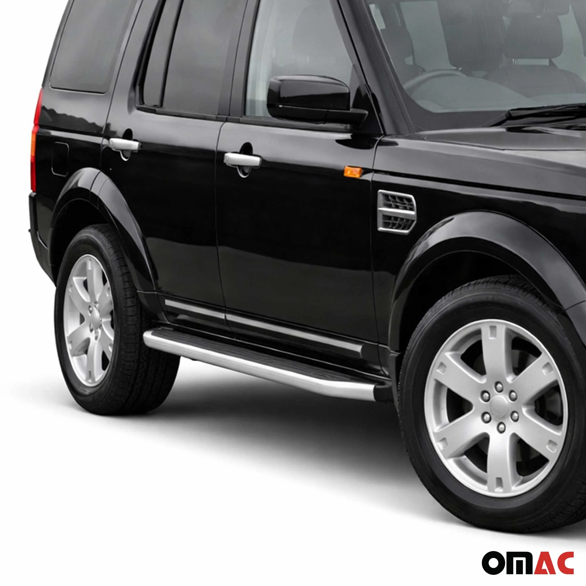 2005-2009 Land Rover LR3 Side Door Molding Trim Skirt Garnish S. Steel 4x - Image 2