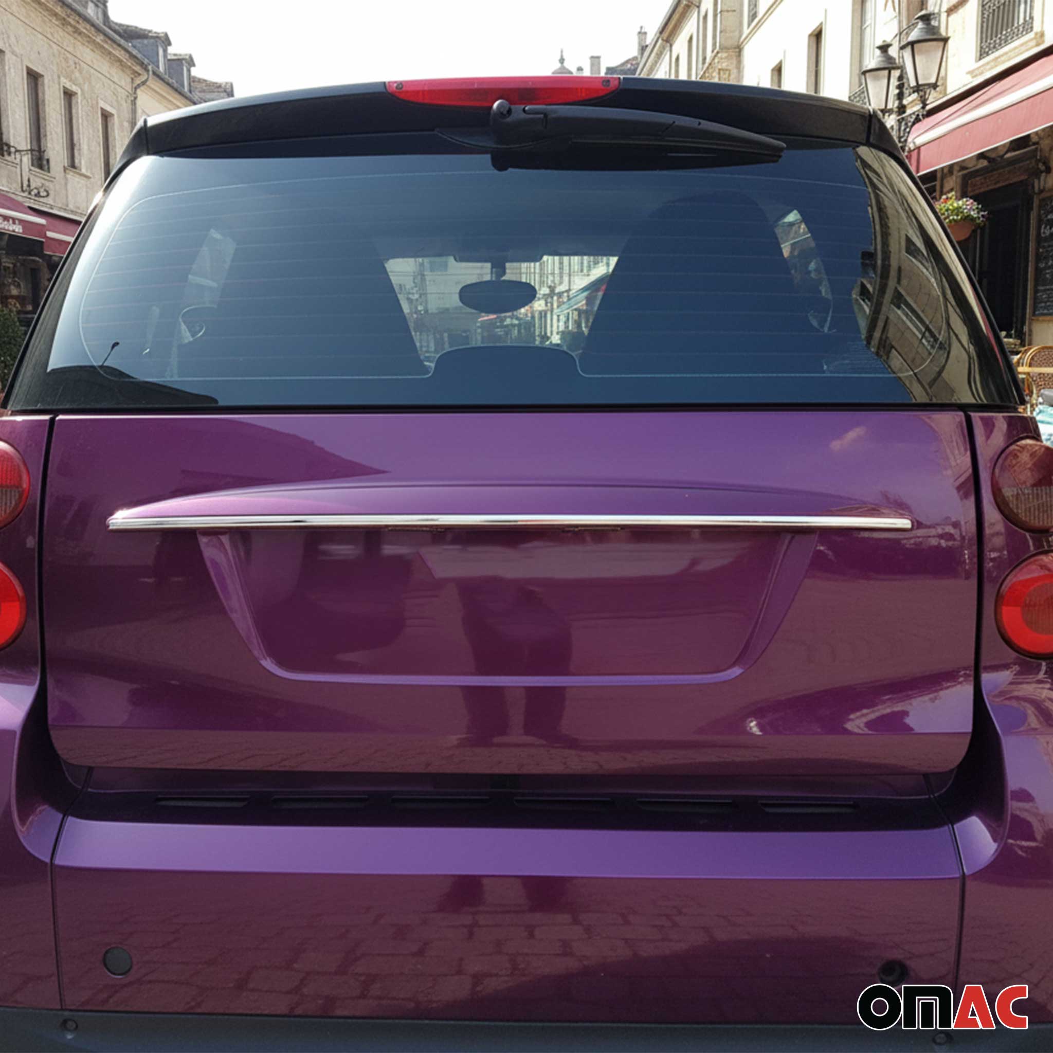 2007-2015 Smart ForTwo Rear Trunk Tailgate Door Handle Cover Stainless Steel Silver - Image 2