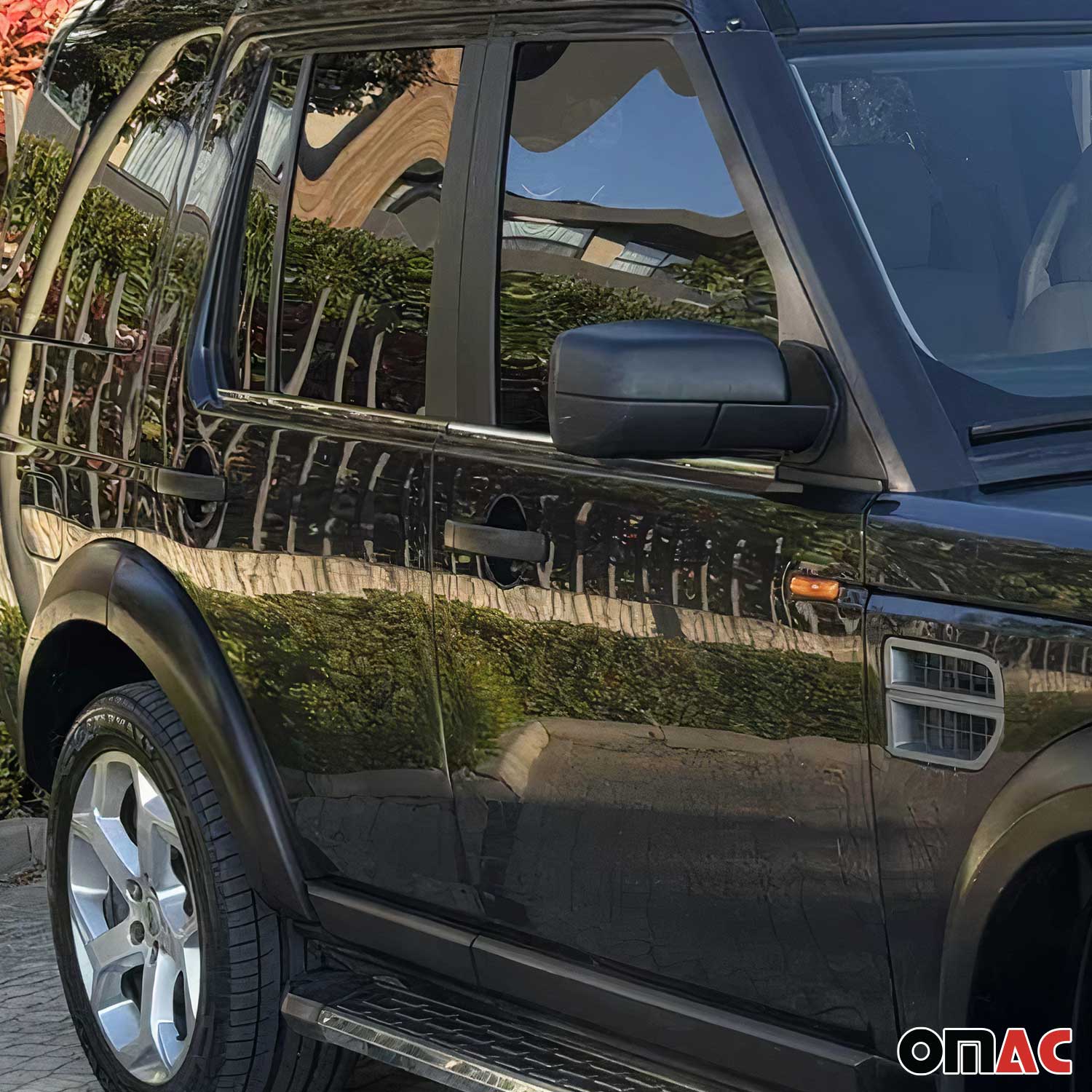 2005-2009 Land Rover LR3 Window Molding Trim Streamer Stainless Steel 4x - Image 2