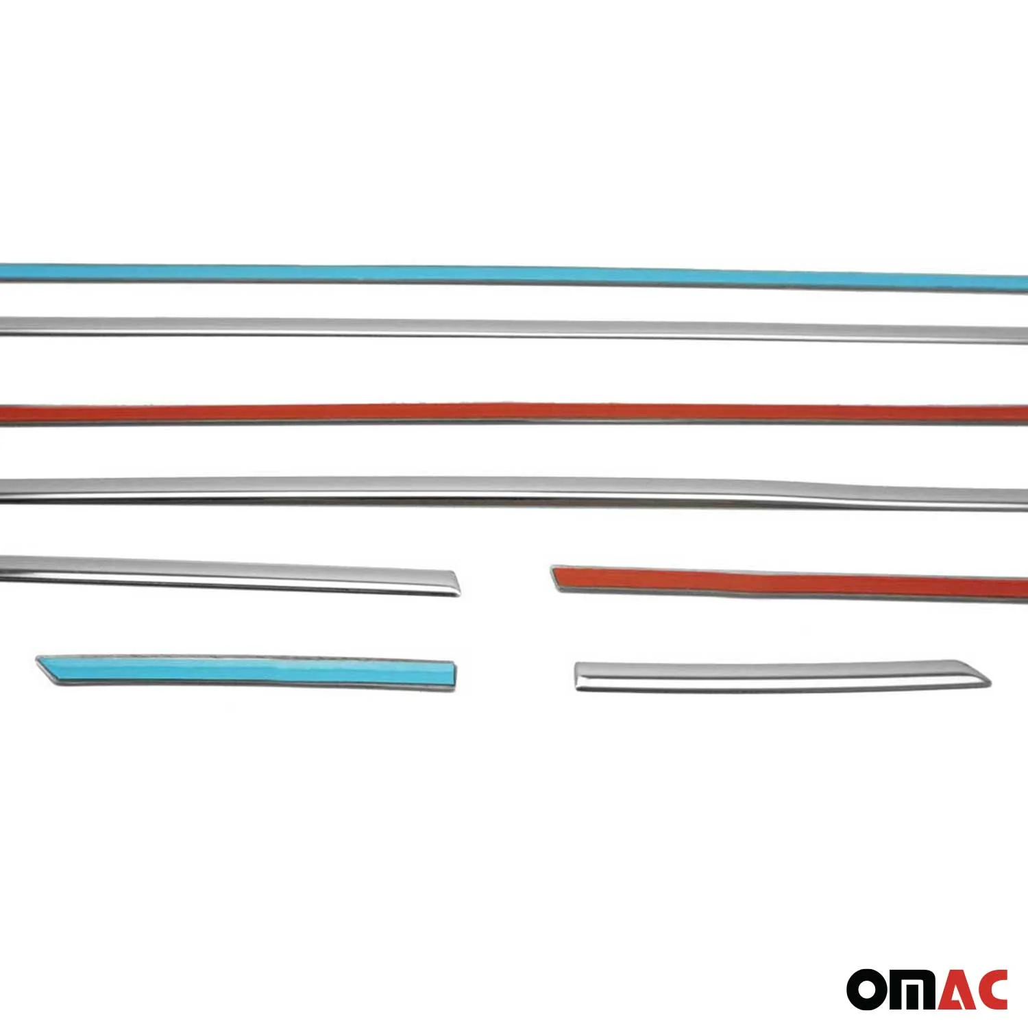 2013-2017 Hyundai Elantra GT Window Molding Trim Streamer Stainless Steel Silver 8 Pcs - Image 8
