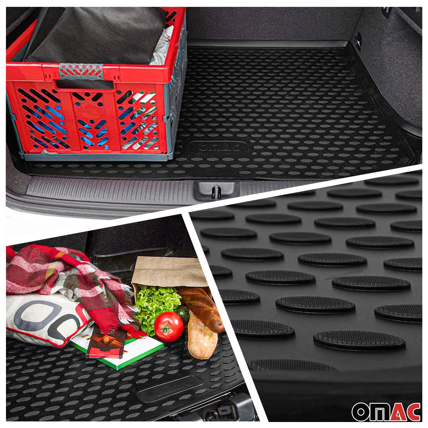 2008-2016 Chrysler Town & Country Custom Floor Mats & Cargo Liner Black 5x - Image 3
