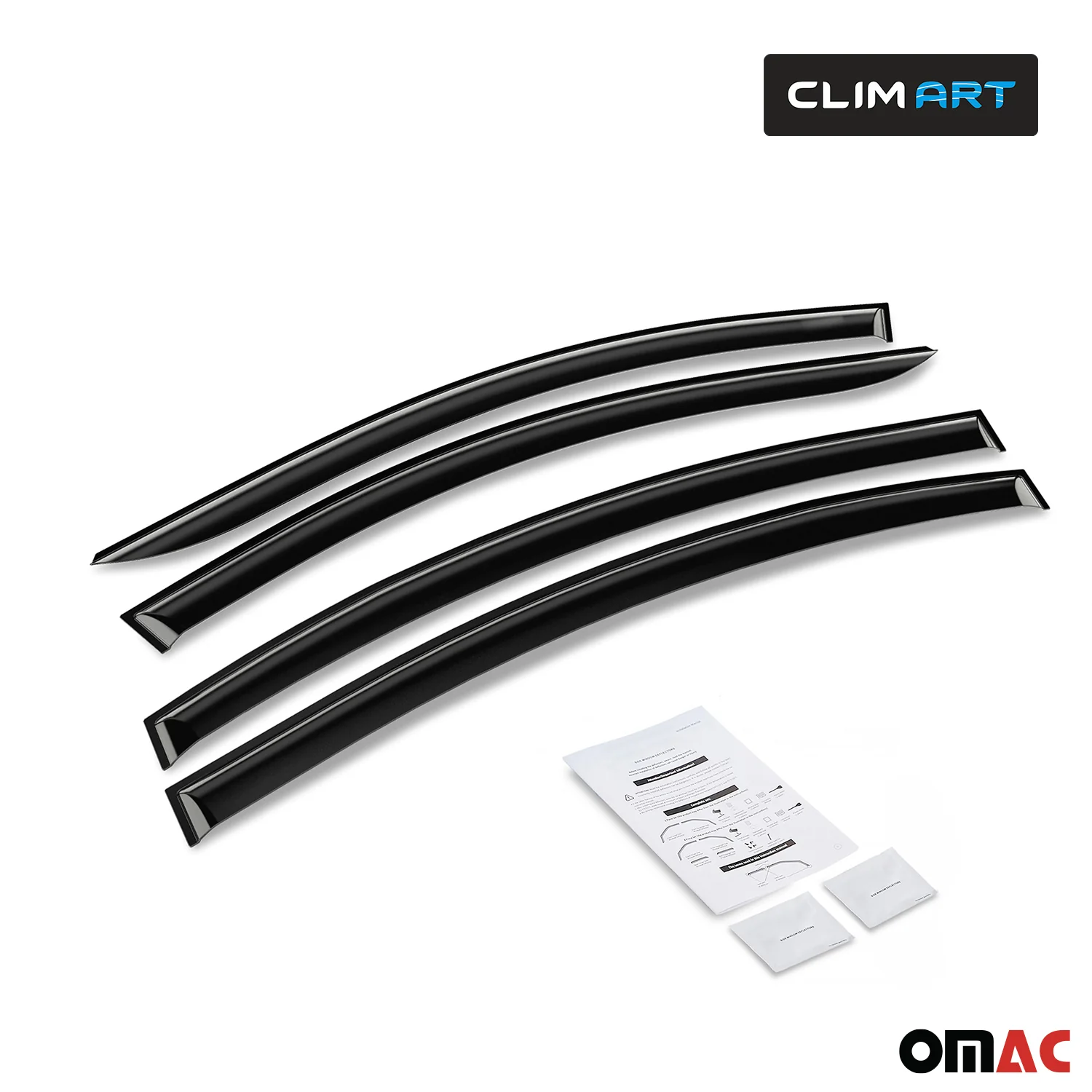 Clim Art Wind Deflectors for Chevrolet Avalanche 2007-2013 Shatterproof Smoke 4x - Image 6
