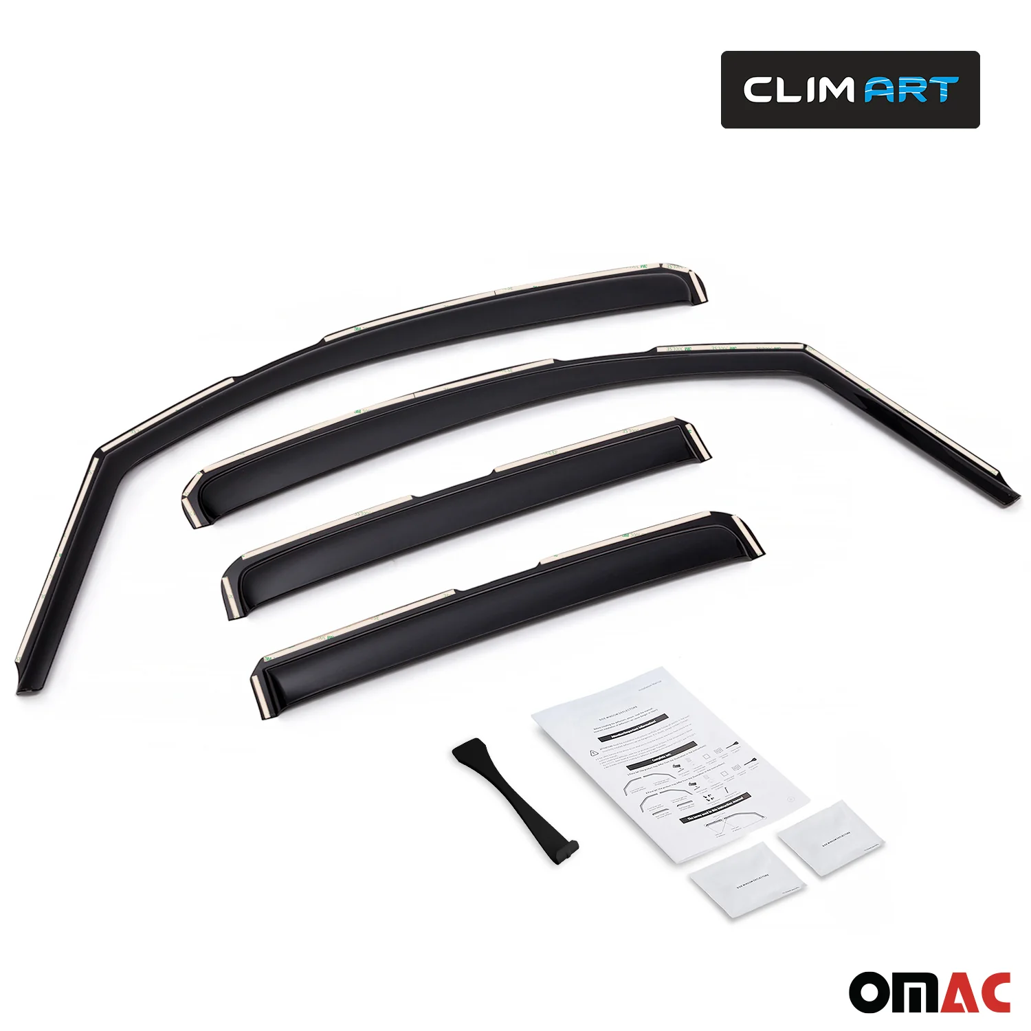 Clim Art Wind Deflectors for Chevrolet Equinox 2010-2017 Shatterproof 4 Pcs - Image 4