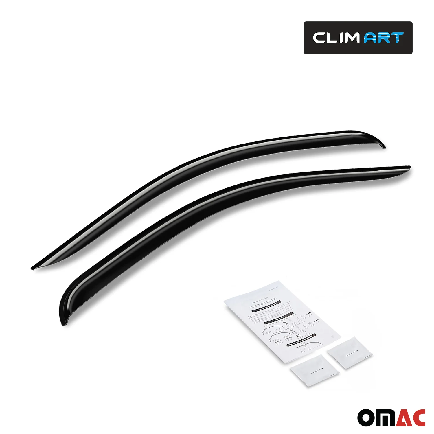 Clim Art Wind Deflectors for Chevy Silverado 2500HD 3500HD 2007-2014 Smoke 2 Pcs - Image 5