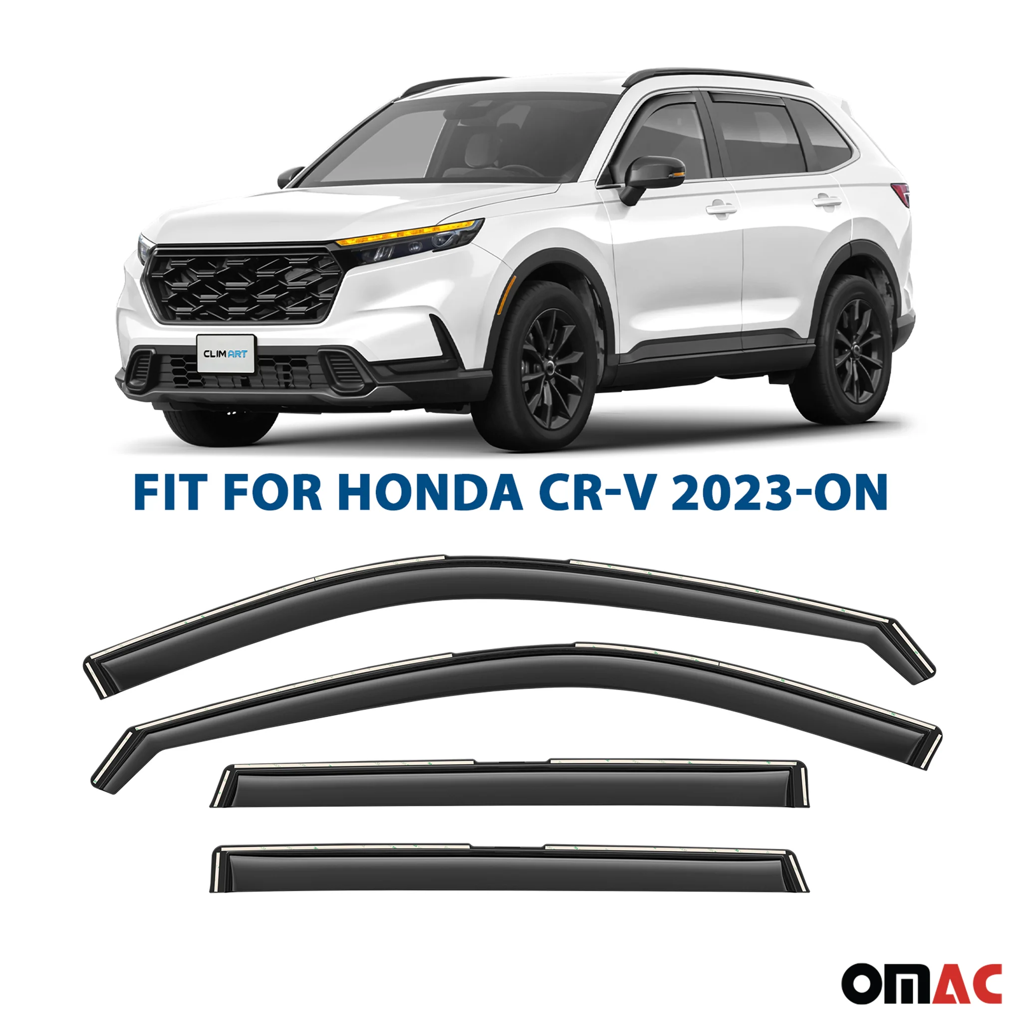 Clim Art Wind Deflectors for Honda CR-V 2023-2025 Shatterproof 4 Pcs - Image 2