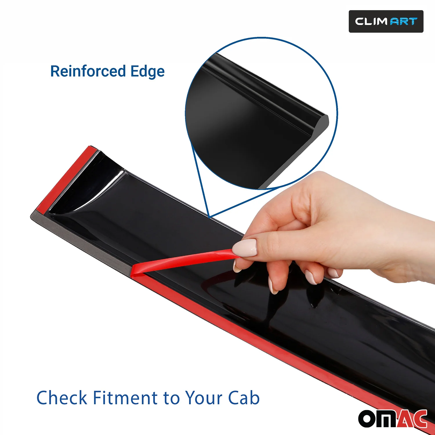 Clim Art Wind Deflectors for Jeep Wrangler JK 2007-2018 Shatterproof Smoke 2 Pcs - Image 4