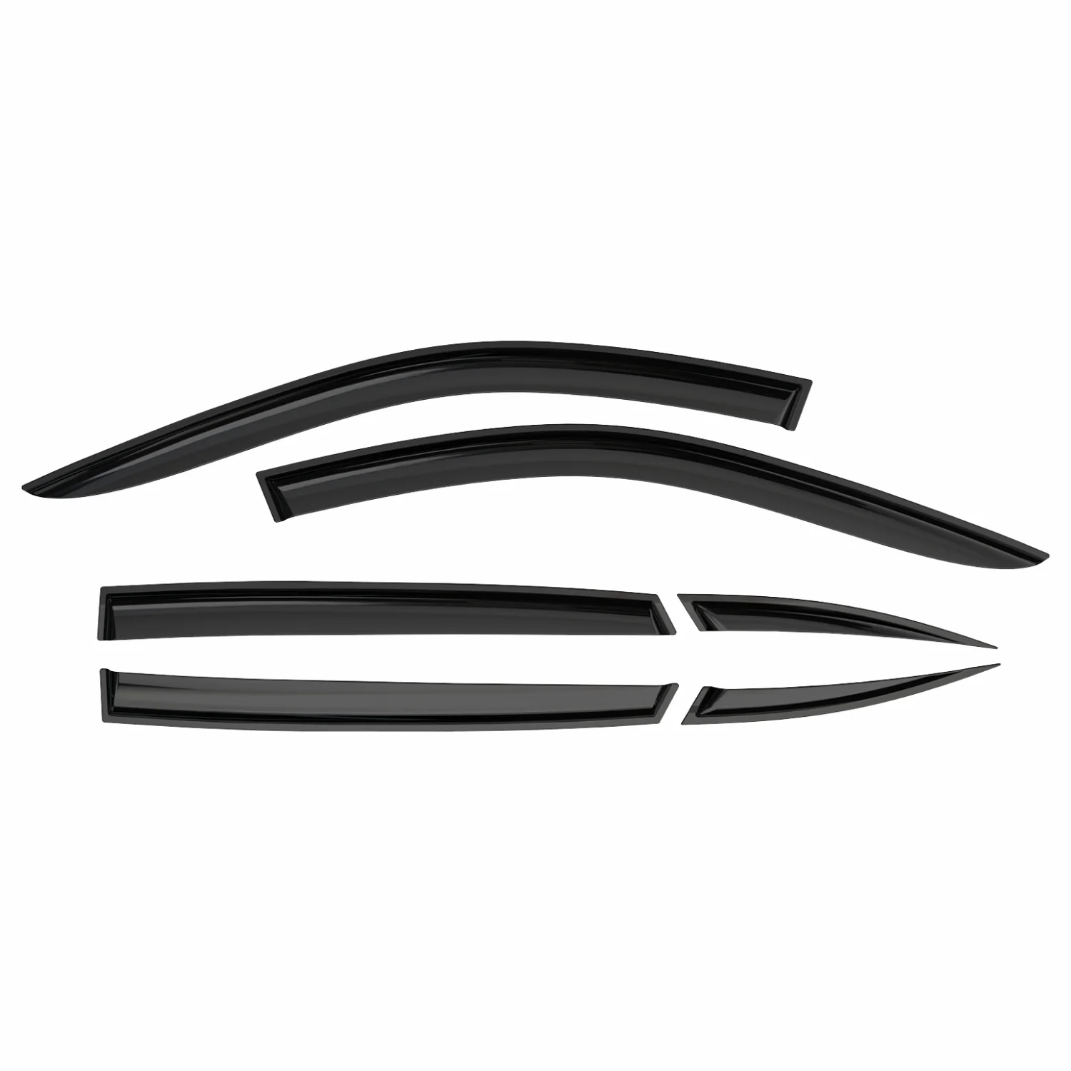 Clim Art Wind Deflectors for Nissan Rogue Sport 2017-2022 Shatterproof Smoke 6x