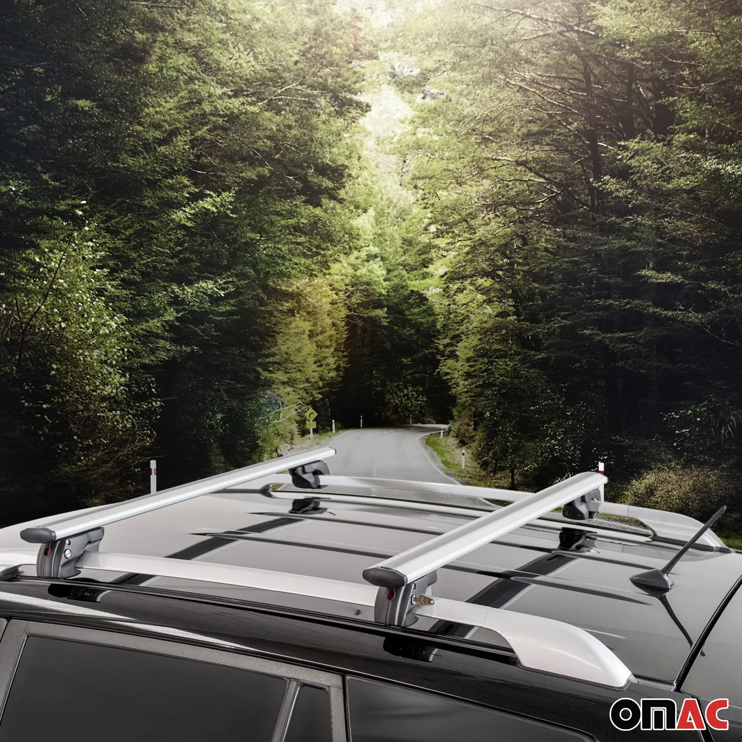 1998-2002 Land Rover Discovery Roof Rack Cross Bars Silver - Image 3