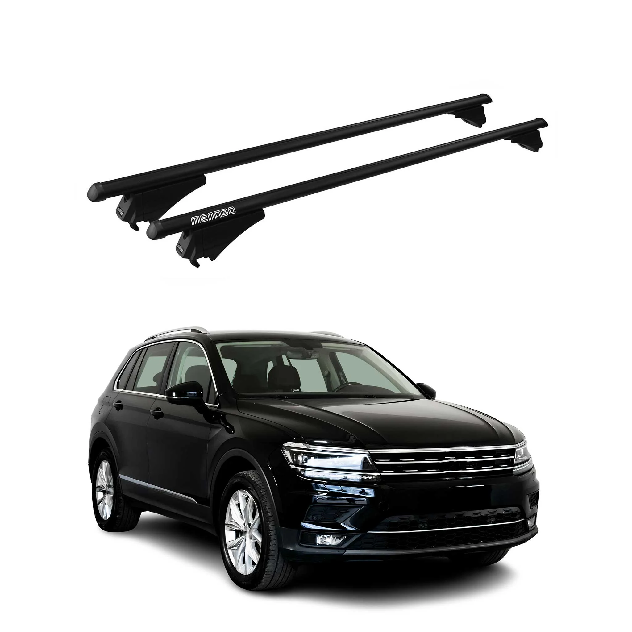 2018-2024 VW Tiguan Roof Rack Cross Bars Black