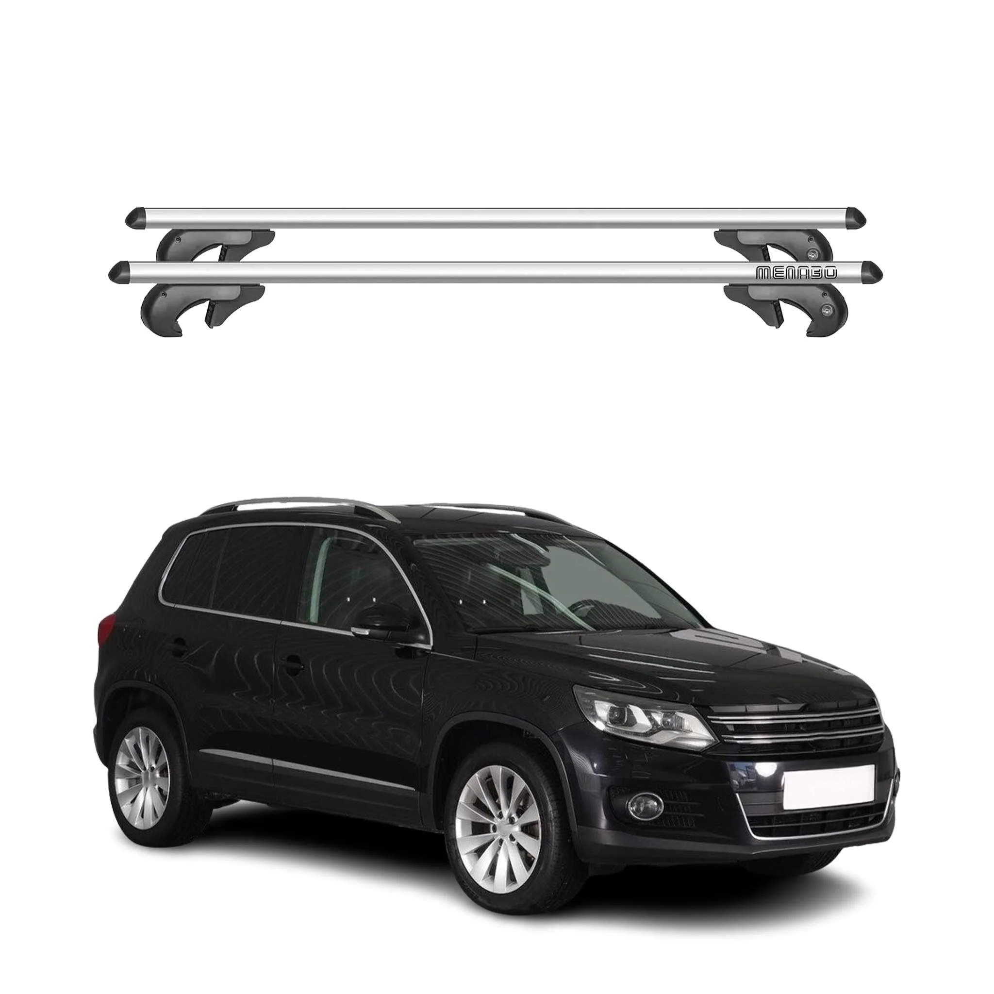 Cross Bars Roof Racks for VW Tiguan 2009-2017 Silver Aluminium Luggage Carrier