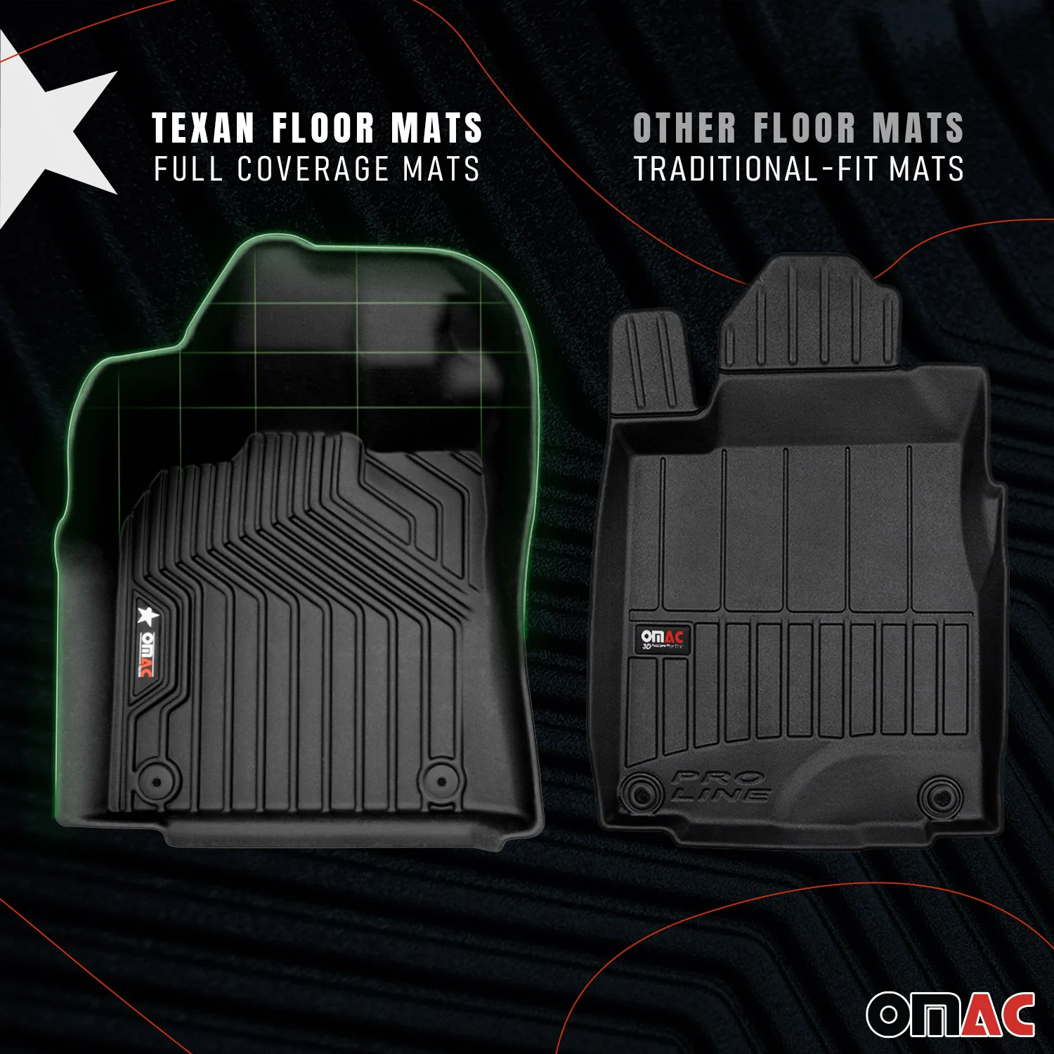 2021-2024 Jeep Wrangler 4xe Premium Floor Mats Liners First and Second Row Set Black - Image 3