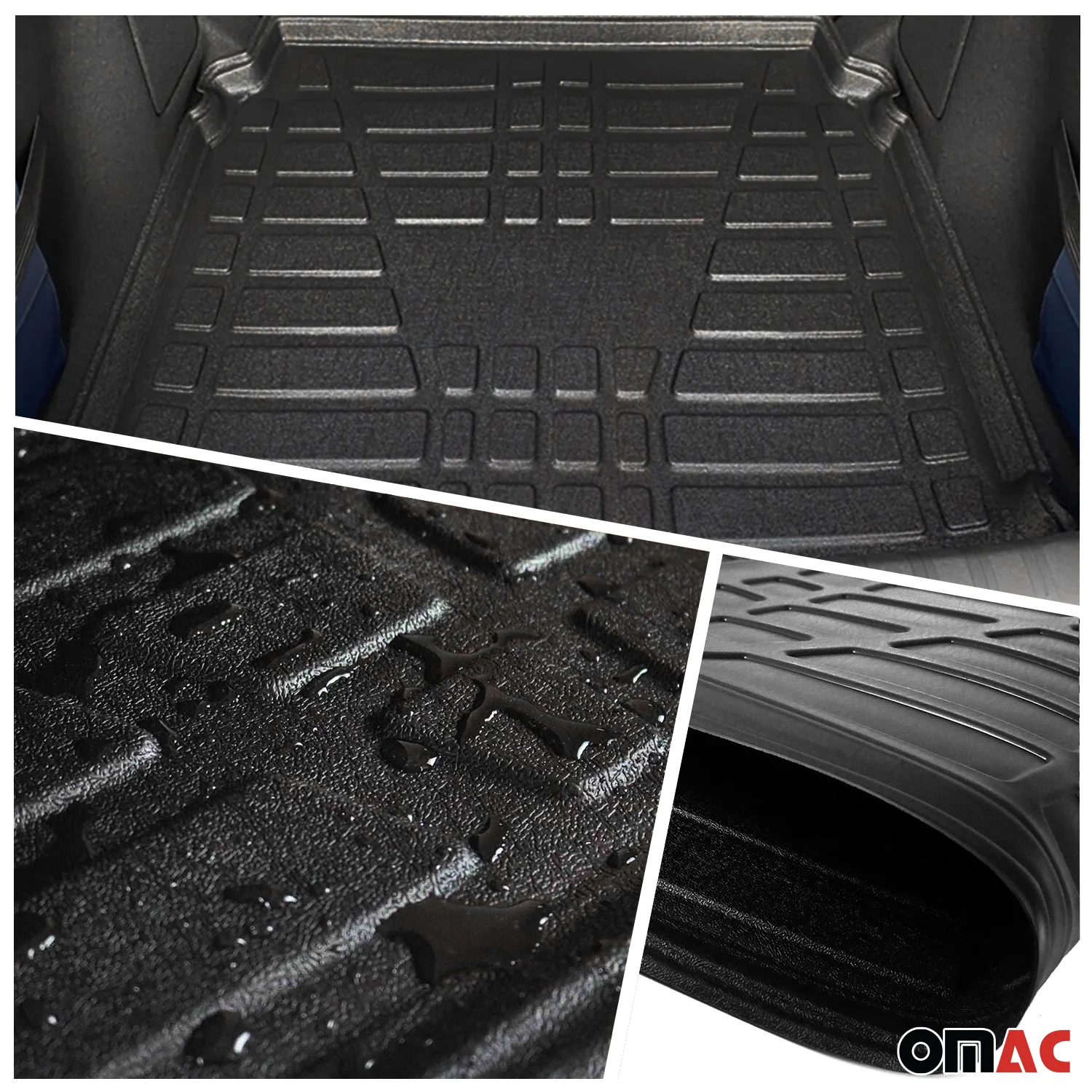 2014-2020 Nissan Rogue Floor Mats & Cargo Liner Full Set All Weather Black - Image 3