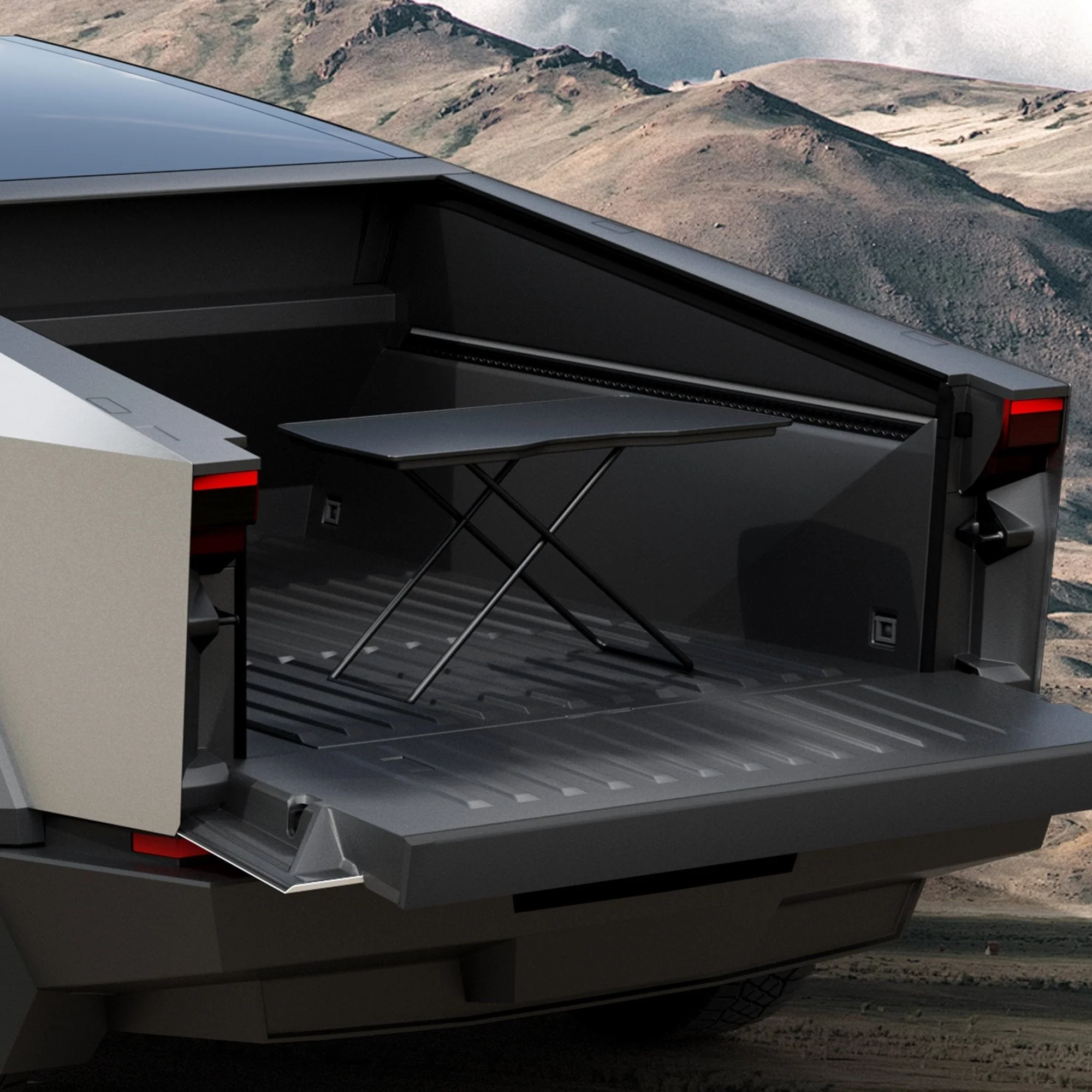 Cybertruck Rear Trunk Foldable Camping Table
