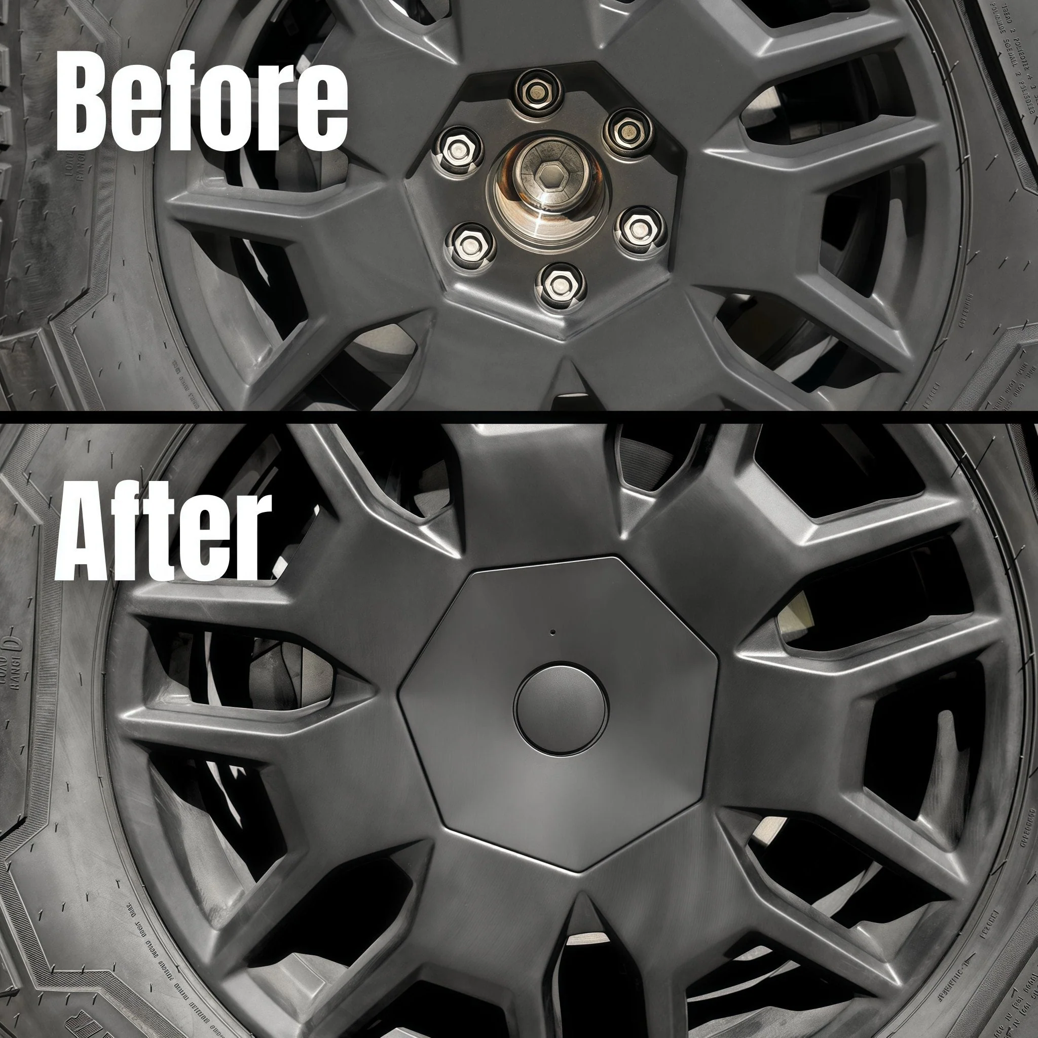 Cybertruck Wheel Center Caps Kit - Image 3