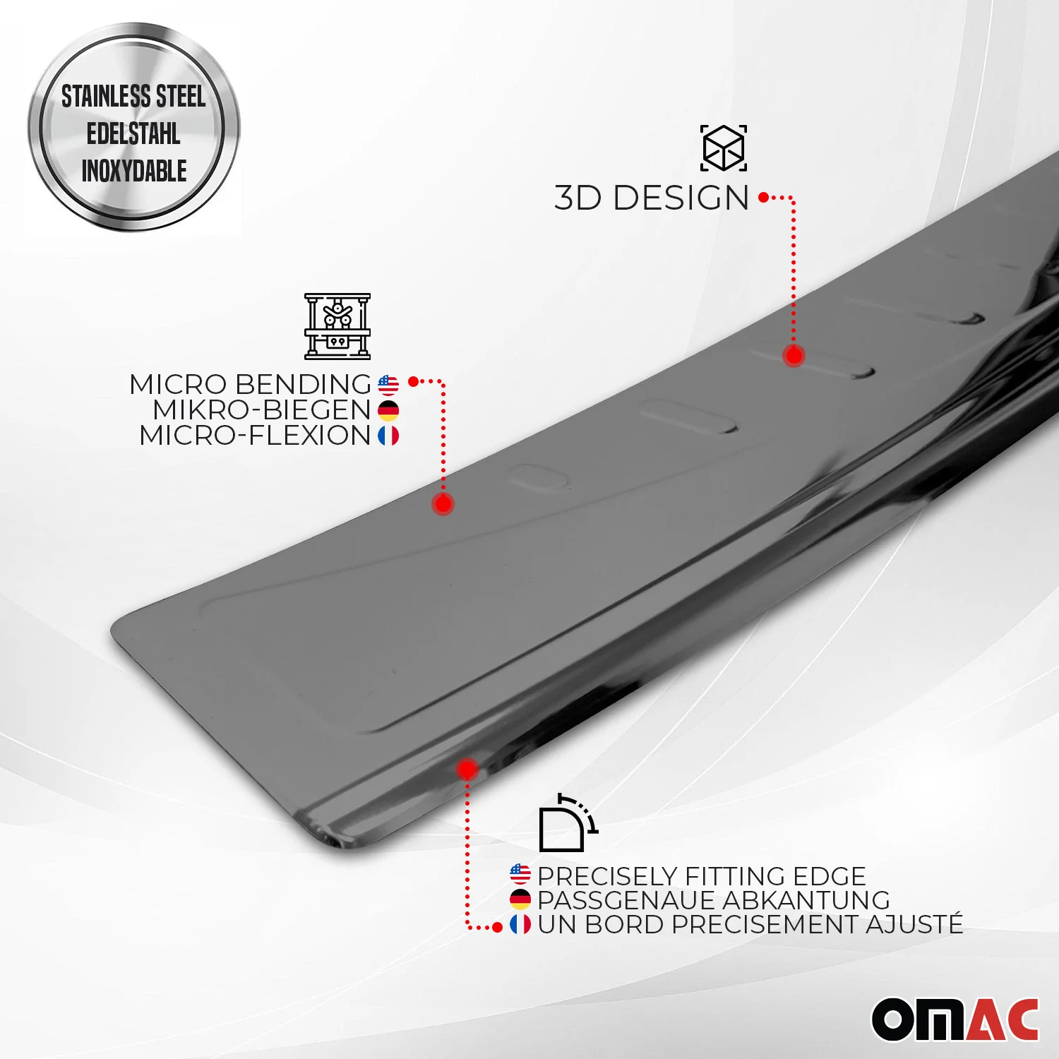 2018-2024 VW Tiguan Rear Bumper Guard Stainless Steel Dark - Image 5