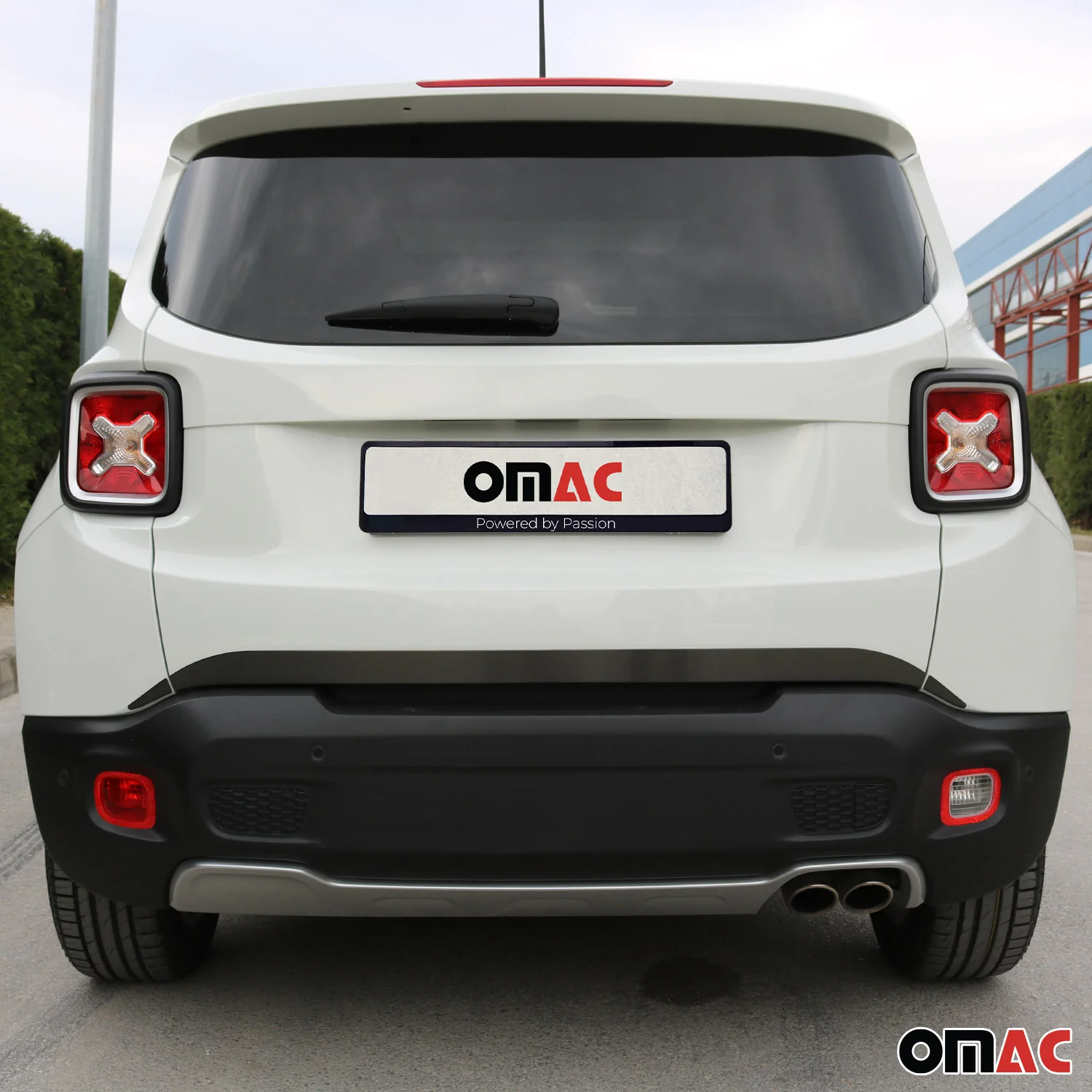 2015-2018 Jeep Renegade Rear Trunk Molding Trim Brushed Steel Dark 3 Pcs - Image 2
