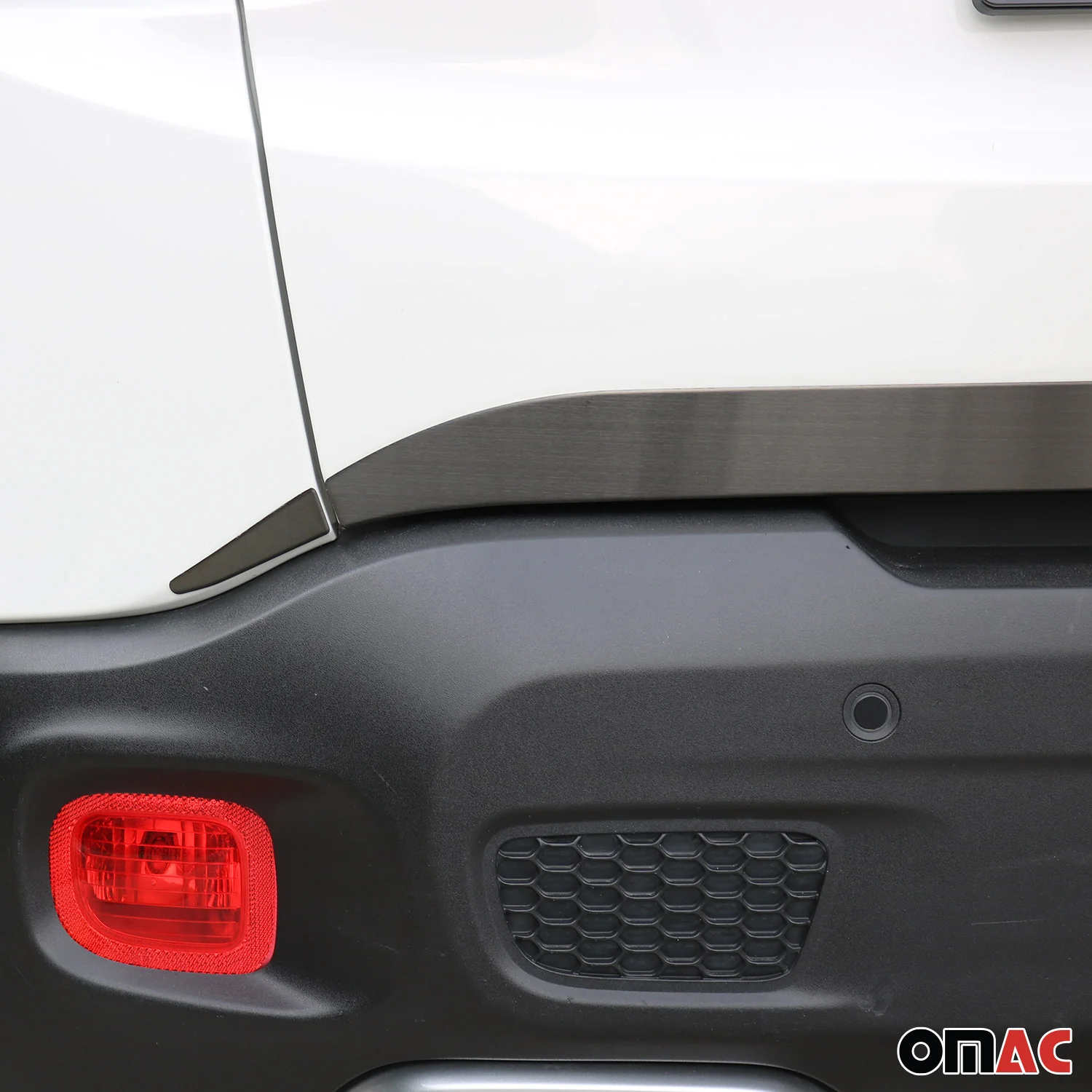 2015-2018 Jeep Renegade Rear Trunk Molding Trim Brushed Steel Dark 3 Pcs - Image 3