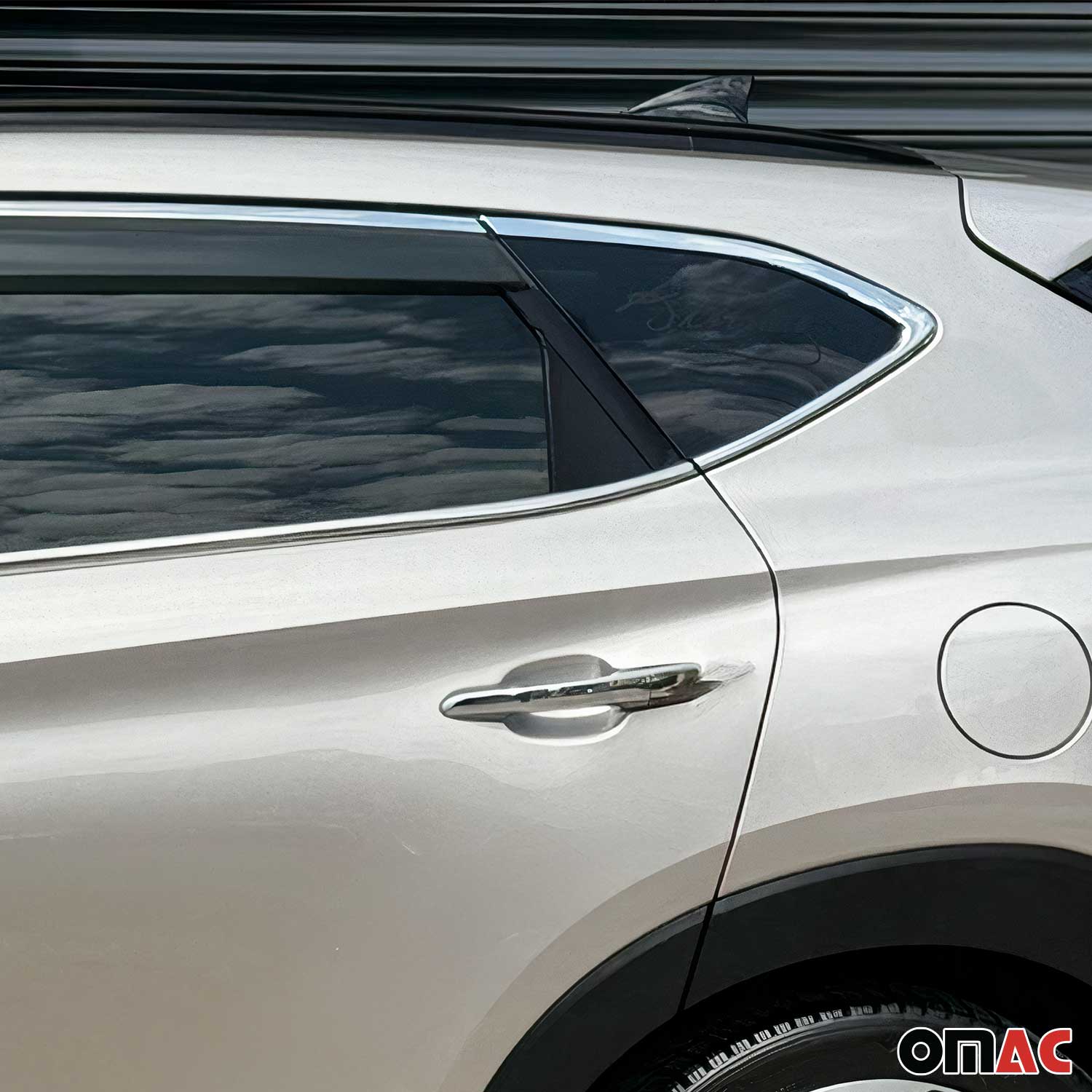 2016-2021 Hyundai Tucson Window Molding Trim Streamer Stainless Steel Dark 14 Pcs - Image 3
