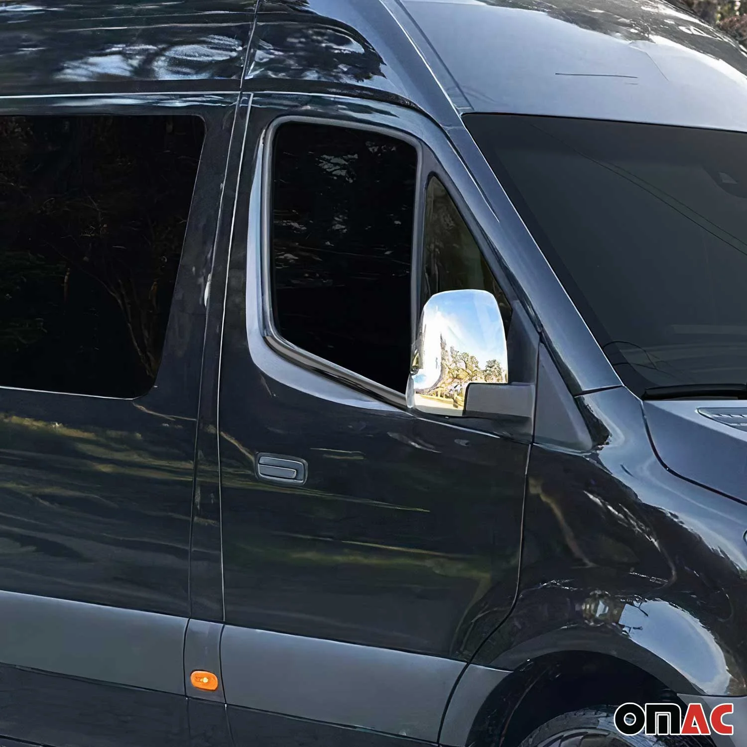 2019-2026 Mercedes Sprinter W907 910 Window Molding Trim Streamer Stainless Steel Dark - Image 2