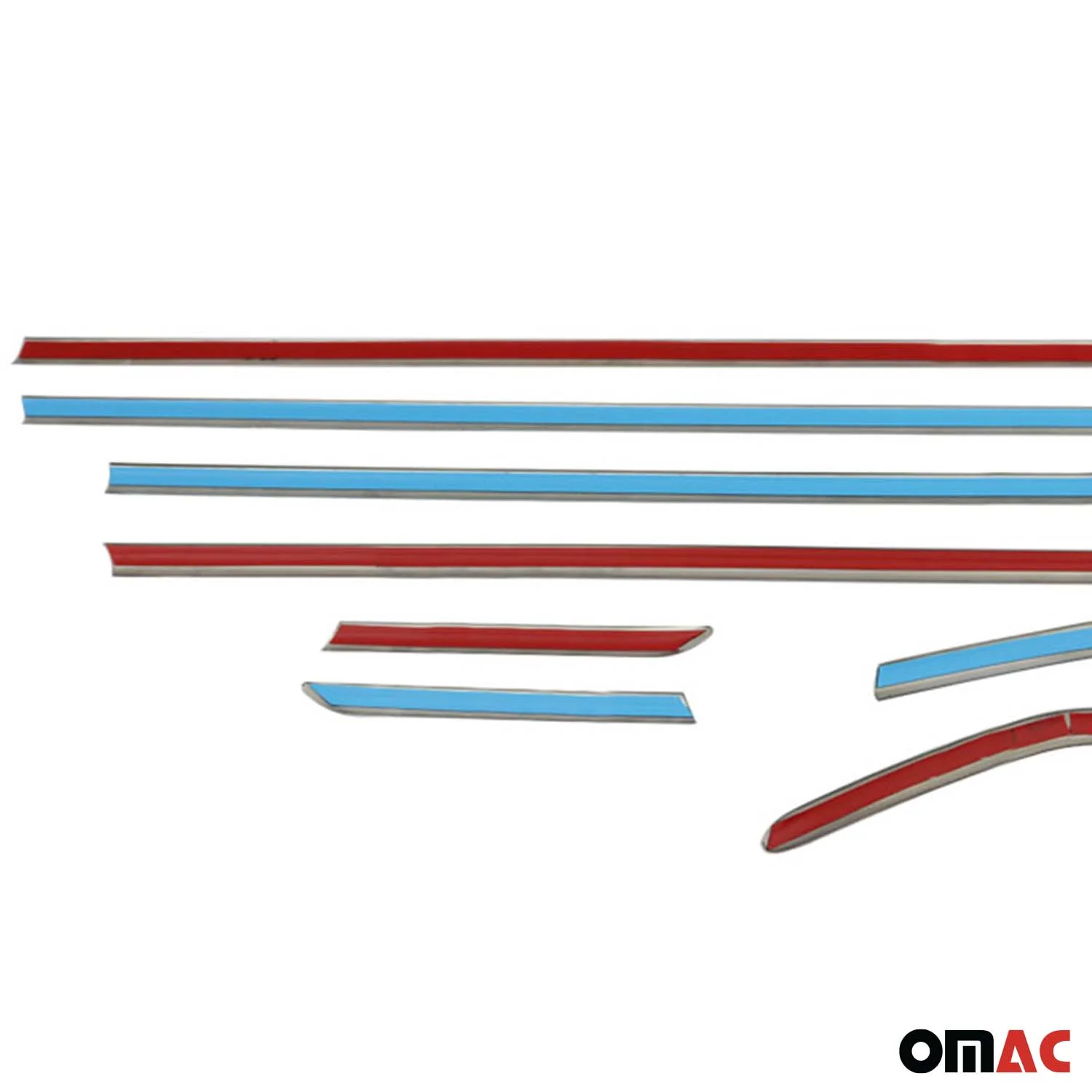 2012-2018 Ford Focus Hatchback 3.gen Window Molding Trim Streamer Stainless Steel Dark Chrome 8 Pcs - Image 10