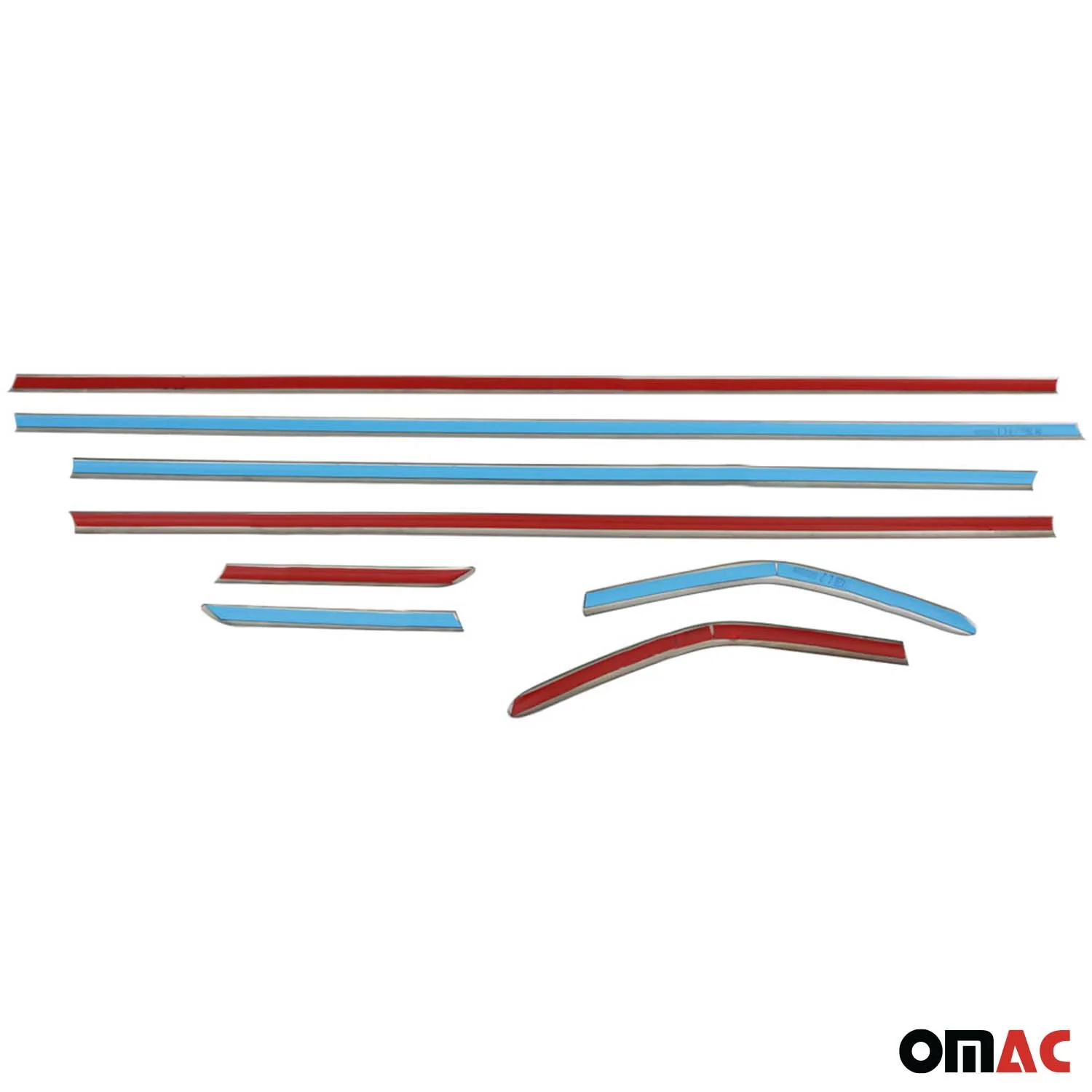 2012-2018 Ford Focus Hatchback 3.gen Window Molding Trim Streamer Stainless Steel Dark Chrome 8 Pcs - Image 5