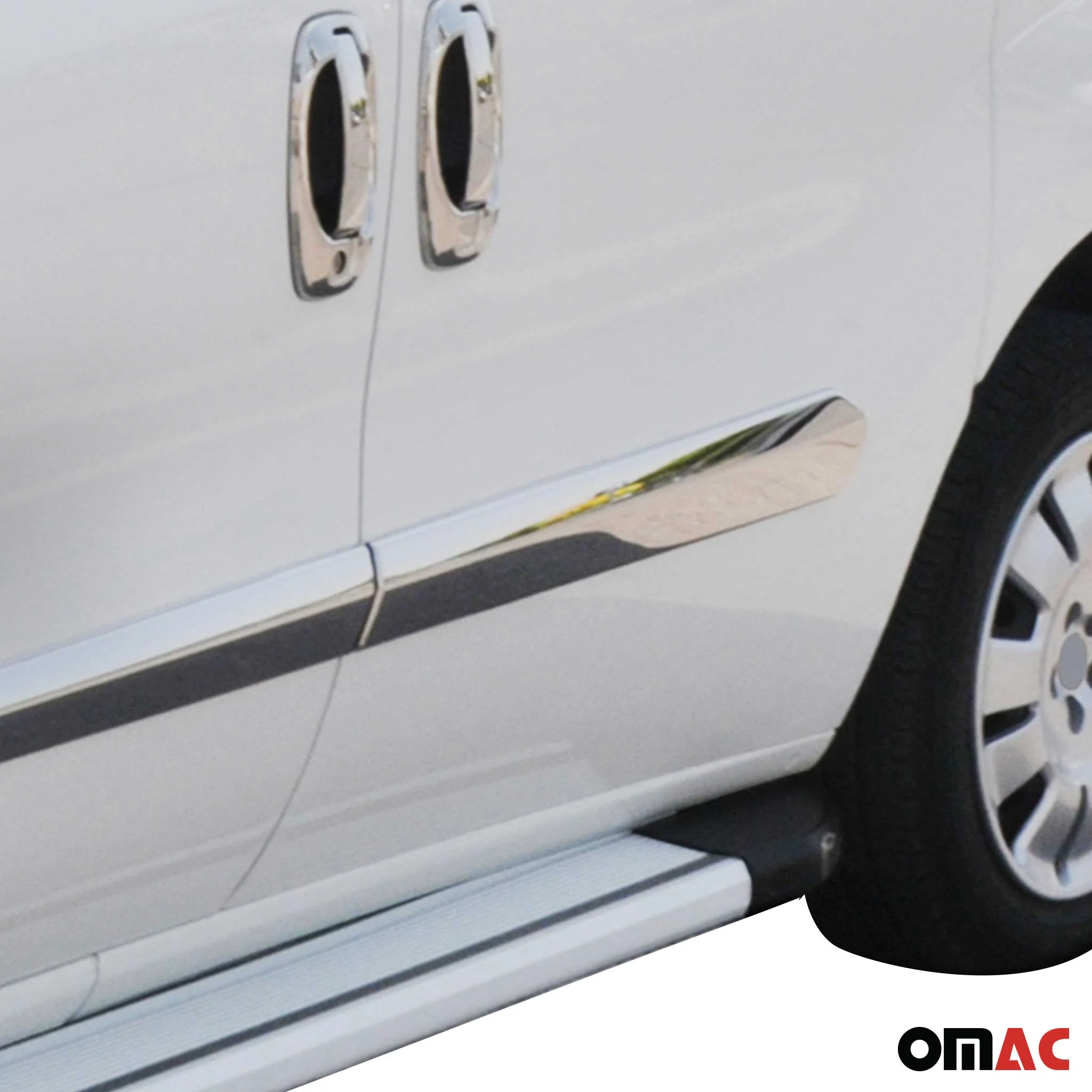 2015-2022 RAM ProMaster City Side Door Molding Trim Skirt Garnish Stainless Steel 4Pcs - Image 3