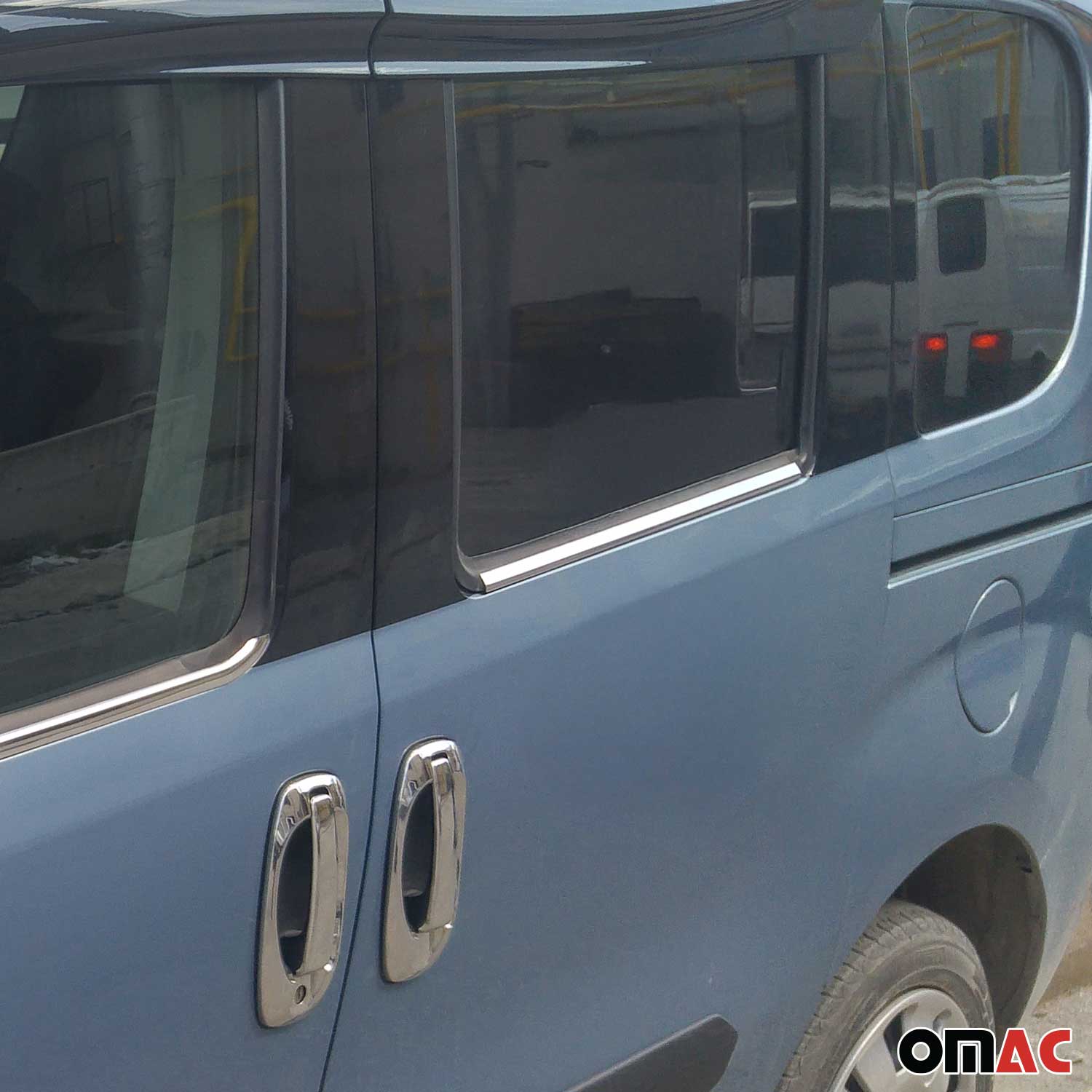 2015-2022 RAM ProMaster City Window Molding Trim Streamer Stainless Steel Silver 4 Pcs - Image 3