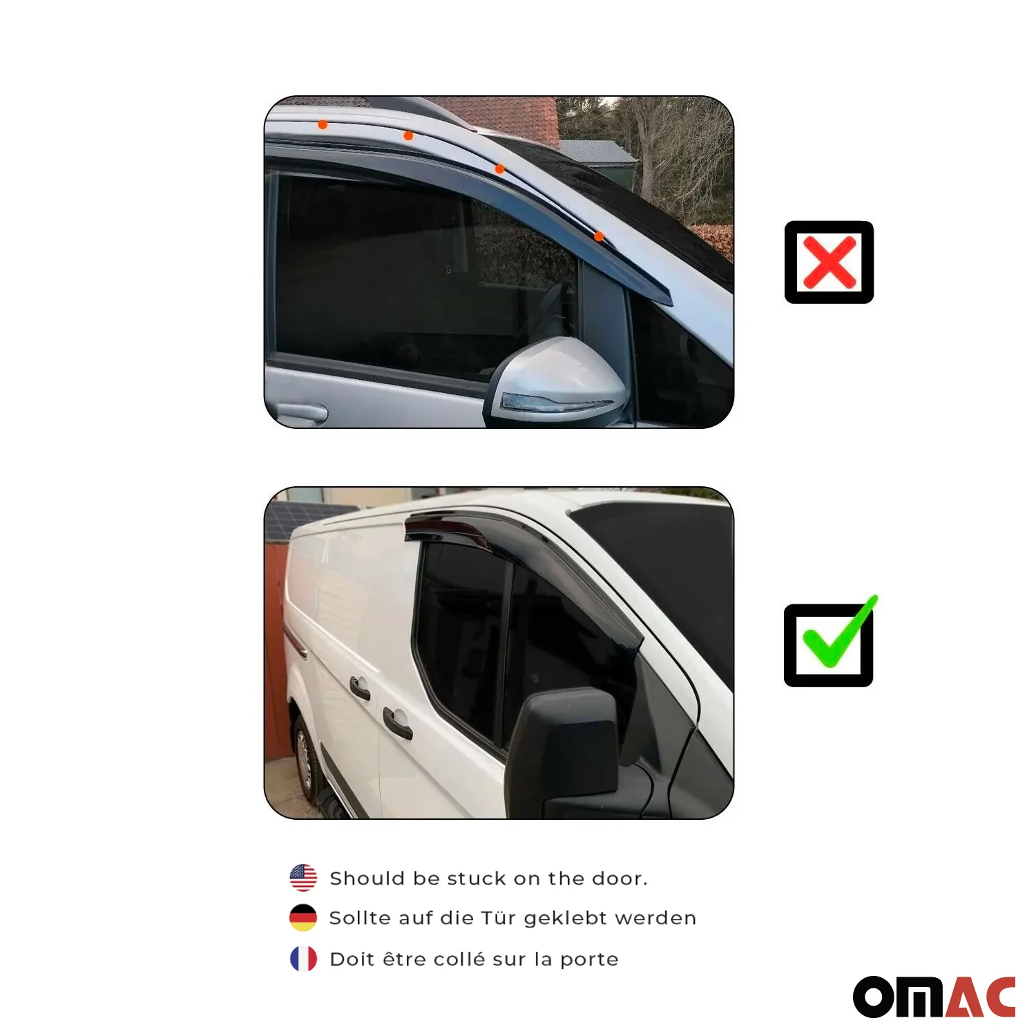 2015-2022 RAM ProMaster City Window Visor Vent Rain Deflector 4Pcs Smoke - Image 5
